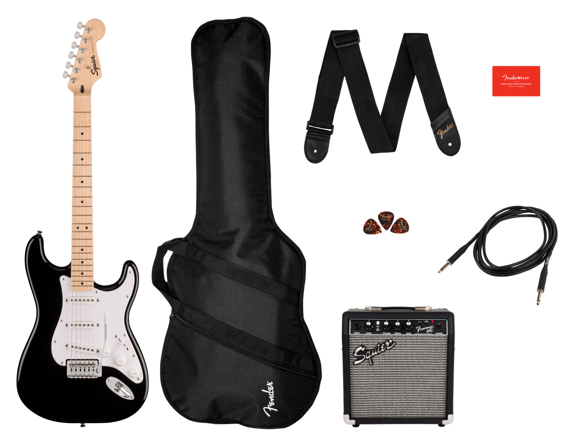 Squier Sonic Stratocaster Pack Black  - Retoure (Zustand: sehr gut)