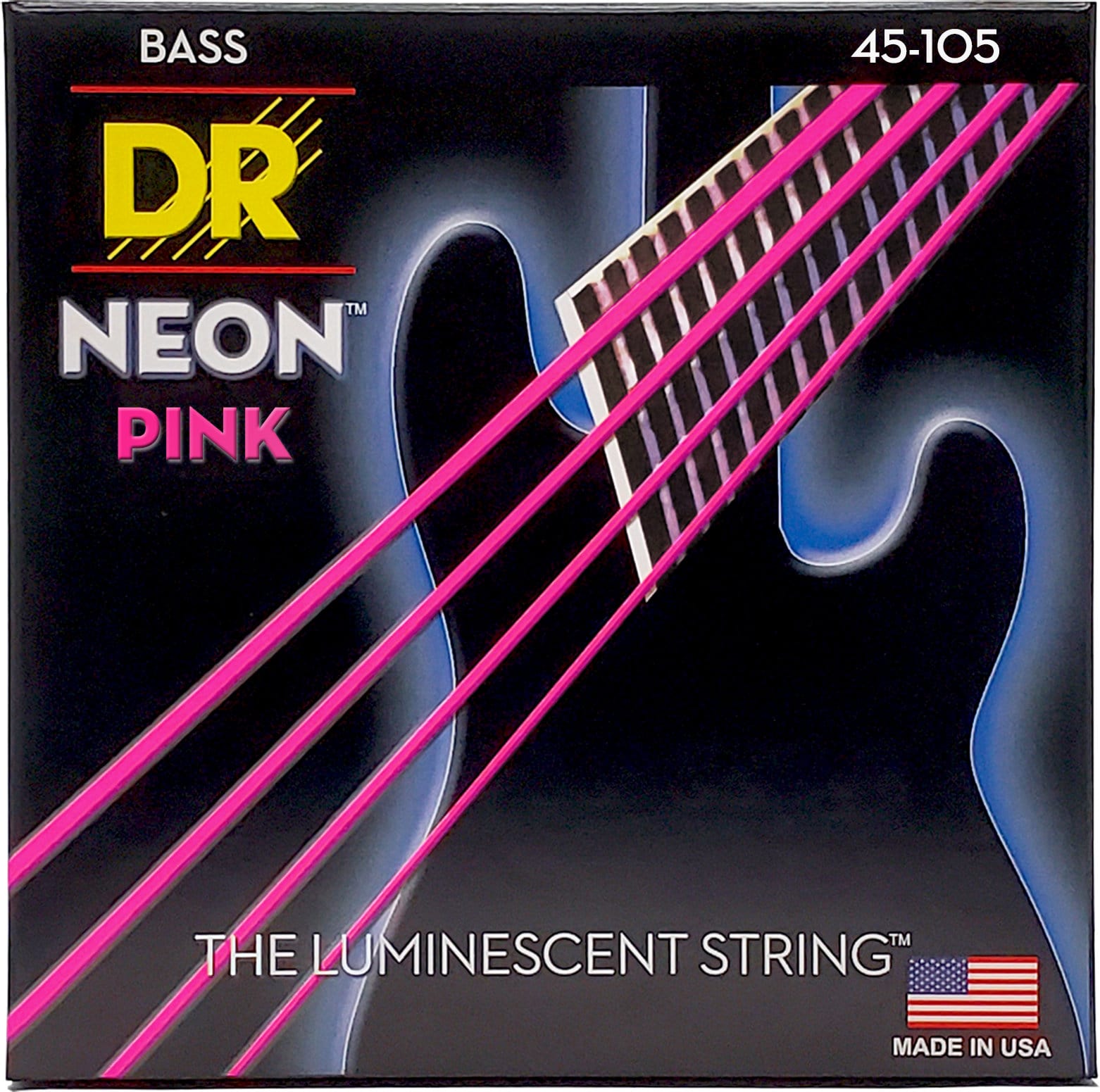 DR Strings Hi-Def Neon Pink Bass NPB-45 Medium 45-105