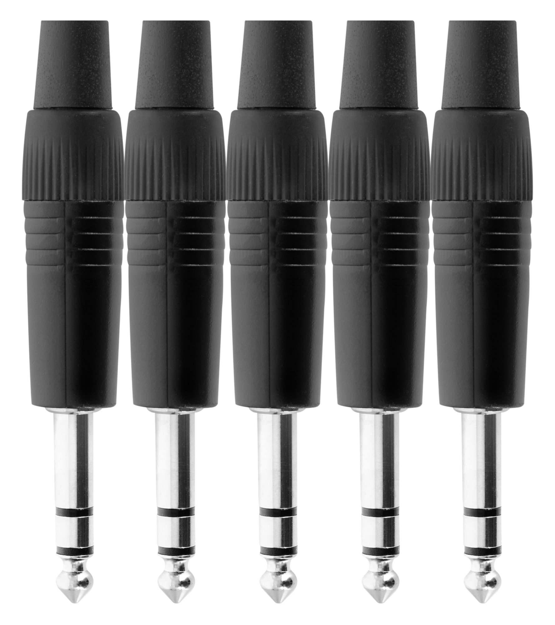 Pronomic JPLUG Black Stereo-Klinkenstecker 5er Pack