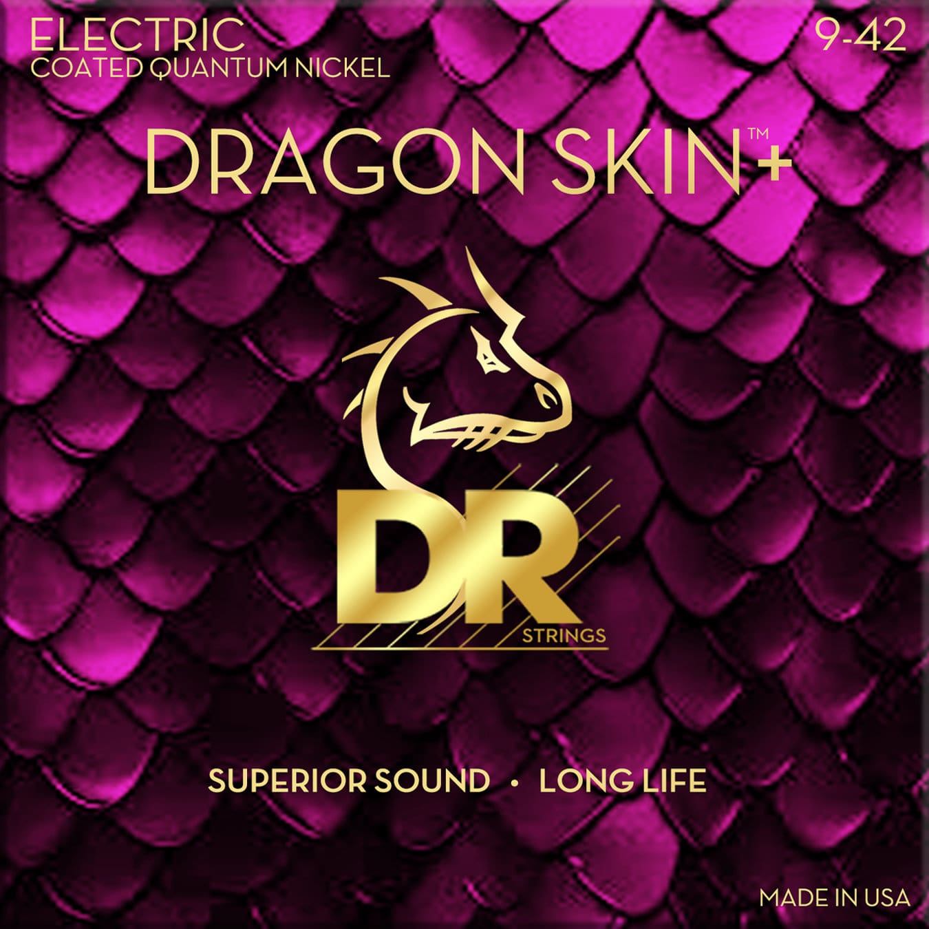 DR Strings Dragon Skin+ Electric Quantum Nickel DEQ-9  Light 9-42