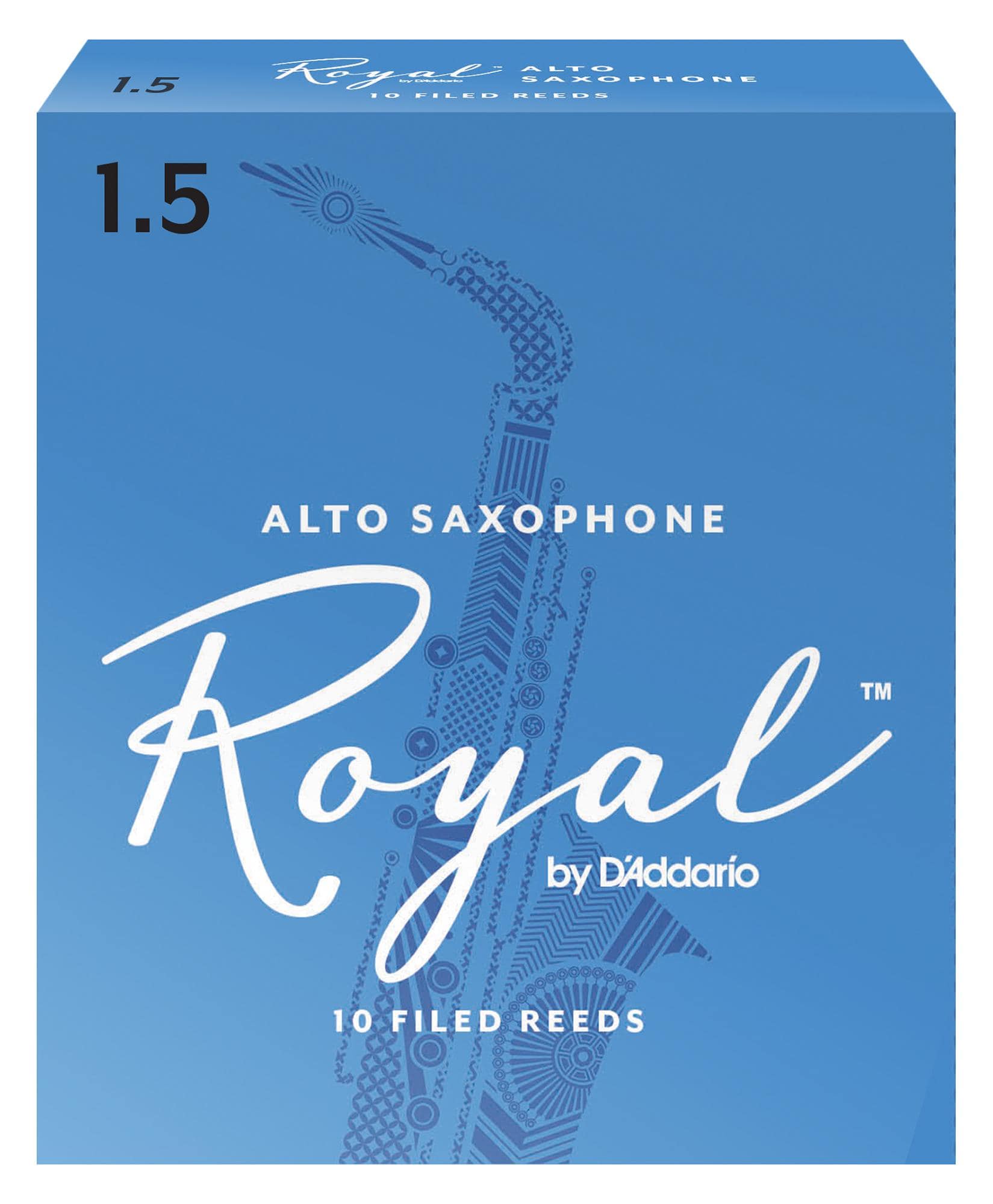 D'Addario Royal 10er Pack Altsaxophon Blätter Stärke 1,5