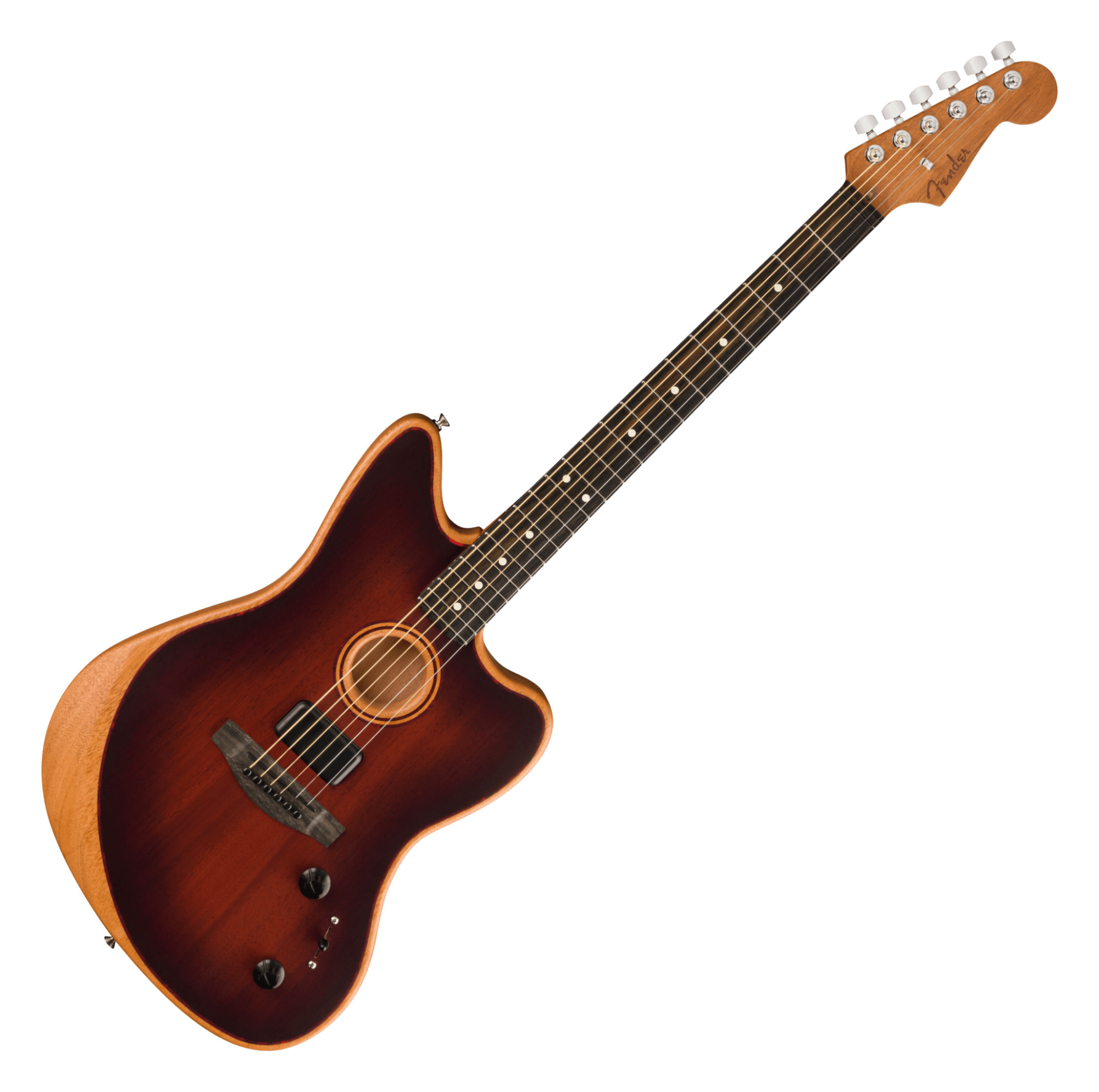 Fender American Acoustasonic All-Mahogany Jazzmaster Bourbon Burst  - Retoure (Zustand: sehr gut)