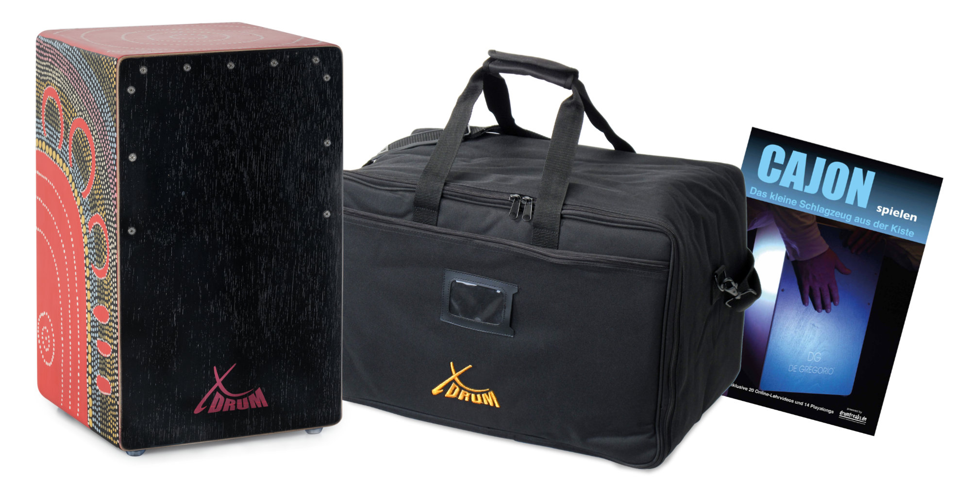 XDrum Design Series Cajon "Flower" Set inkl. Tasche + Schule