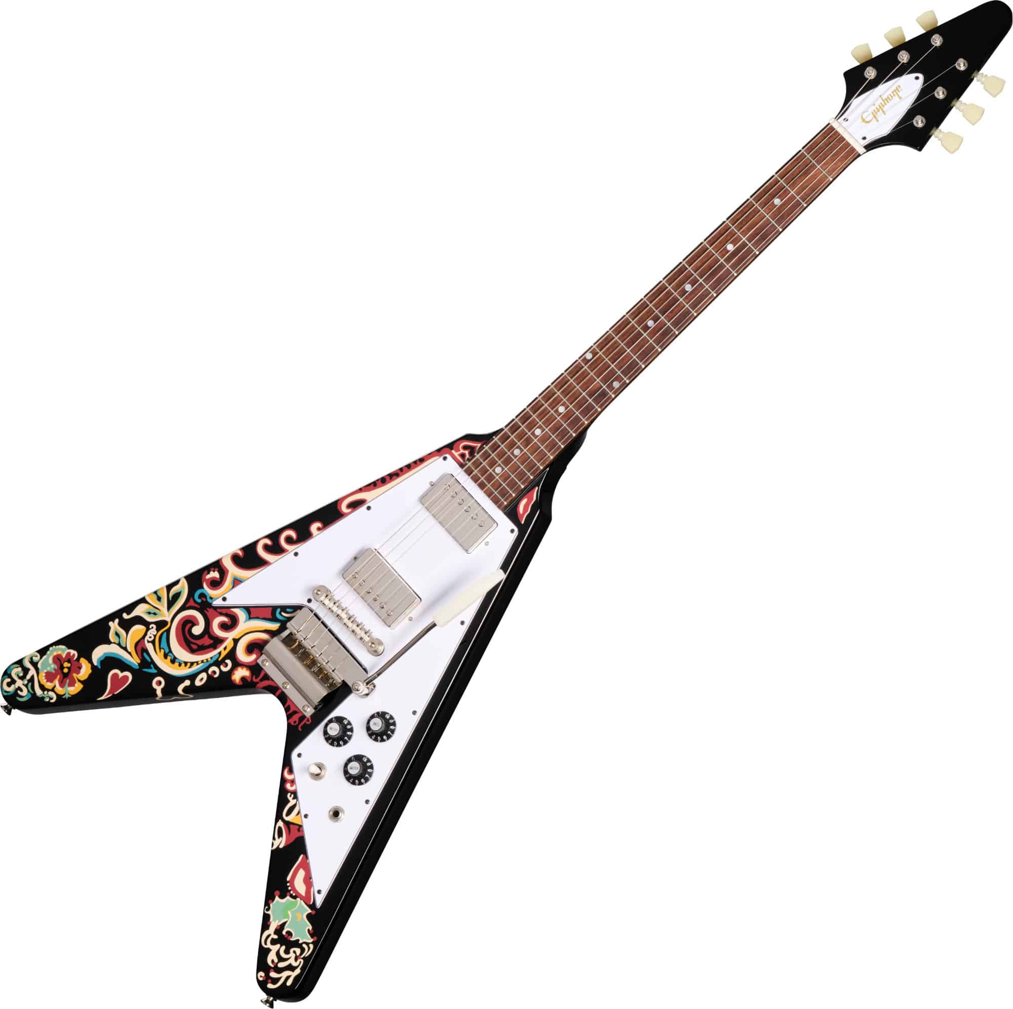 Epiphone Jimi Hendrix "Love Drops" Flying V Ebony