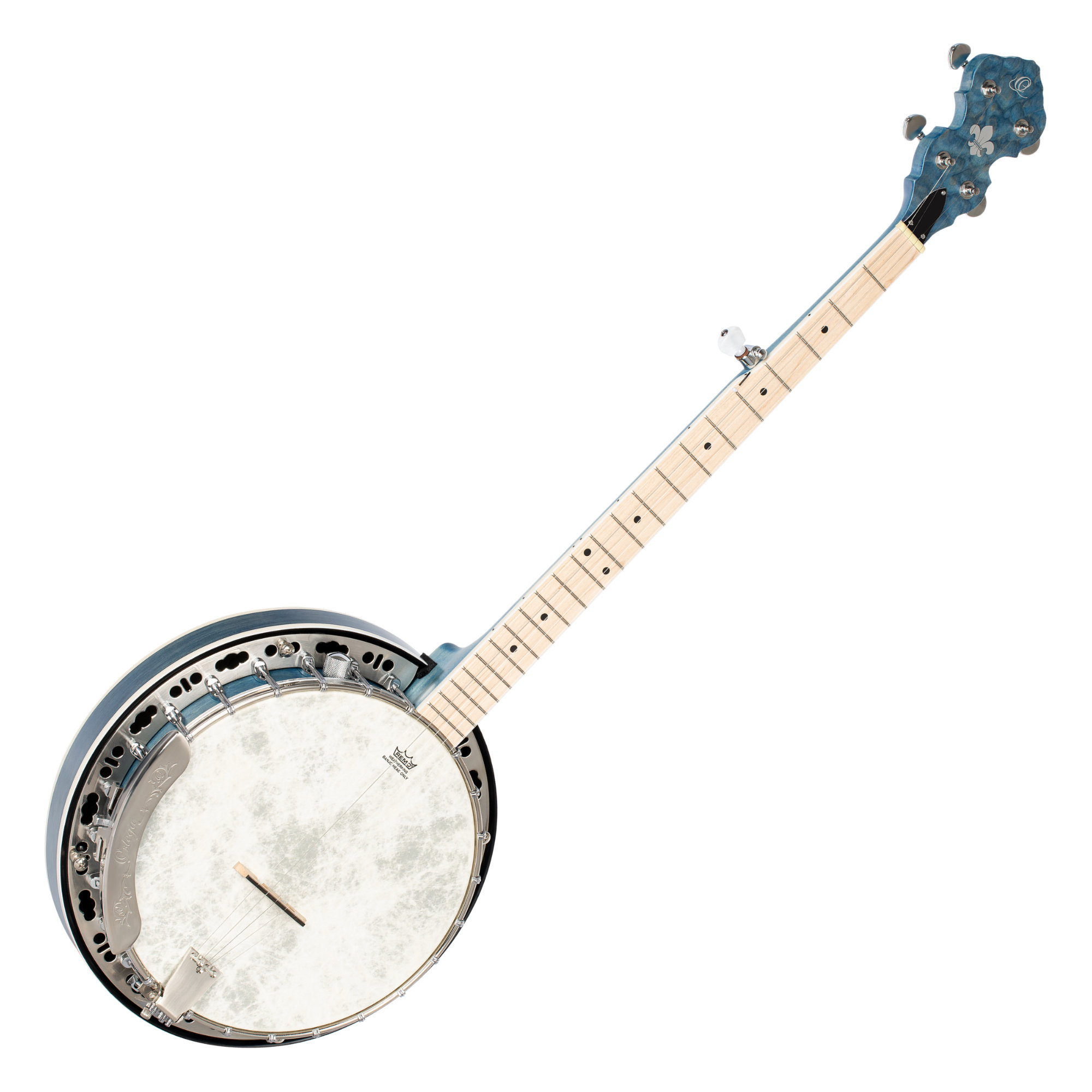 Ortega OBJE400TBL 5-String Banjo Transparent Blue  - Retoure (Zustand: sehr gut)