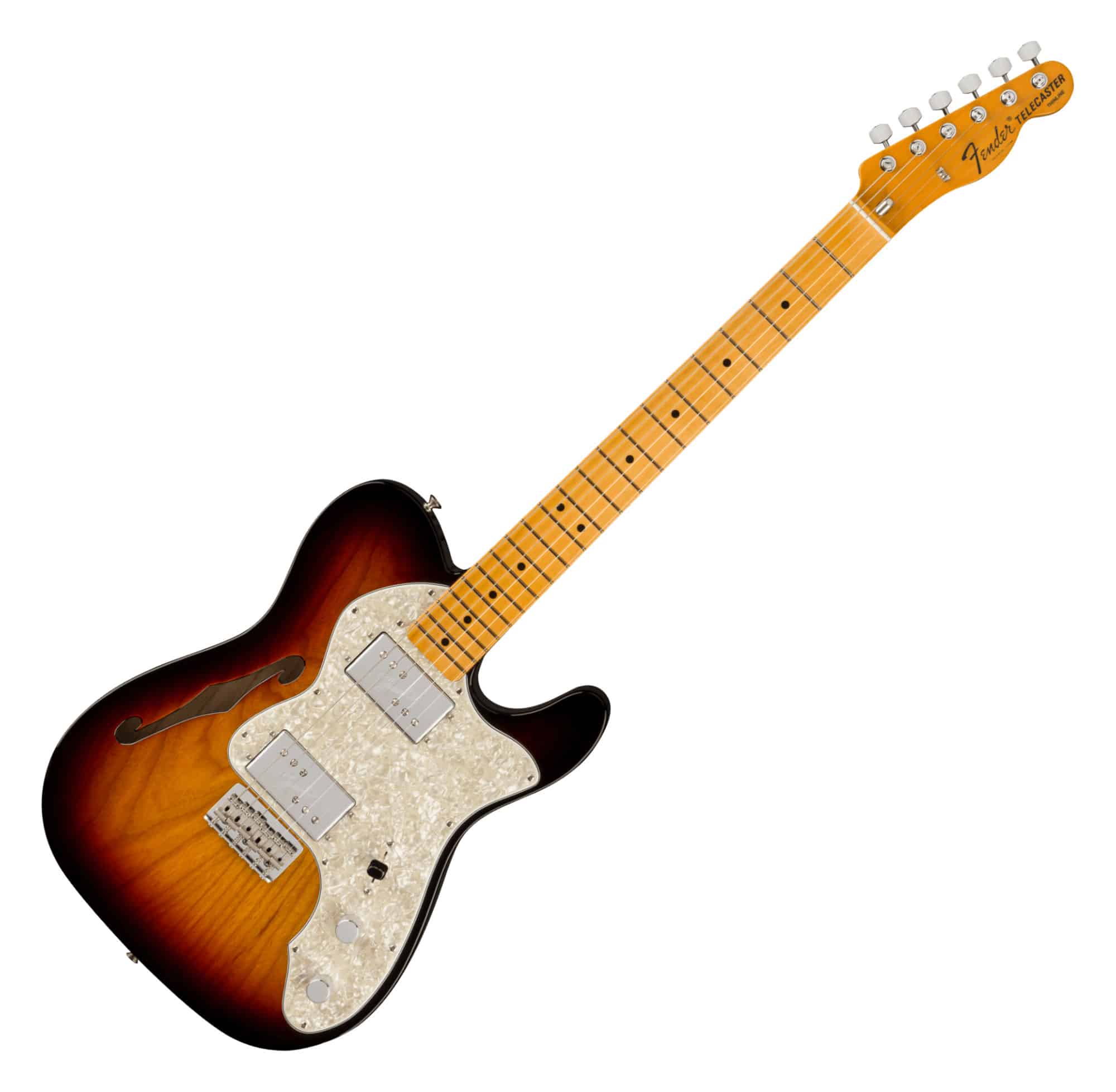 Fender American Vintage II 1972 Telecaster Thinline 3-Color Sunburst  - 1A Showroom Modell (Zustand: wie neu, in OVP)