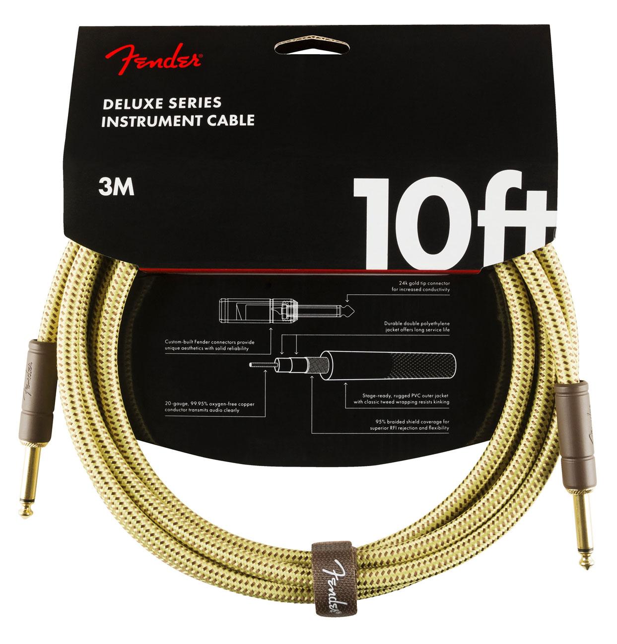 Fender Deluxe Series Cable Straight 3m Tweed