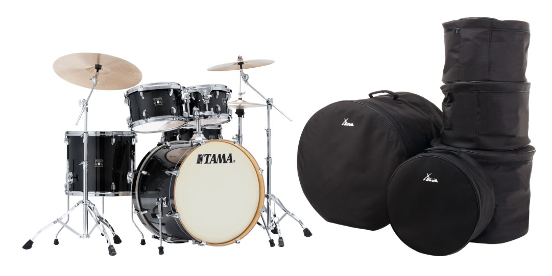 Tama CL52KR-TPB Superstar Classic Drumkit Transparent Black Burst Set mit Taschen