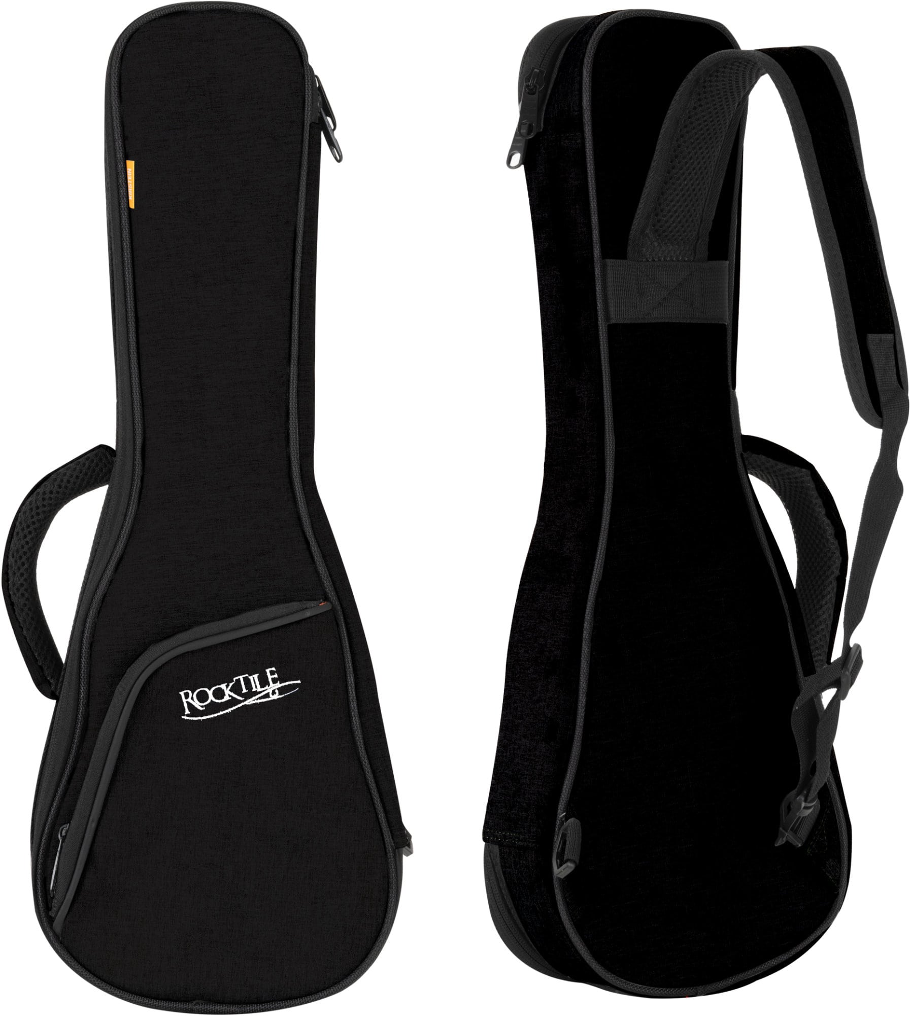 Rocktile Tasche für Sopran-Ukulele Schwarz/Orange