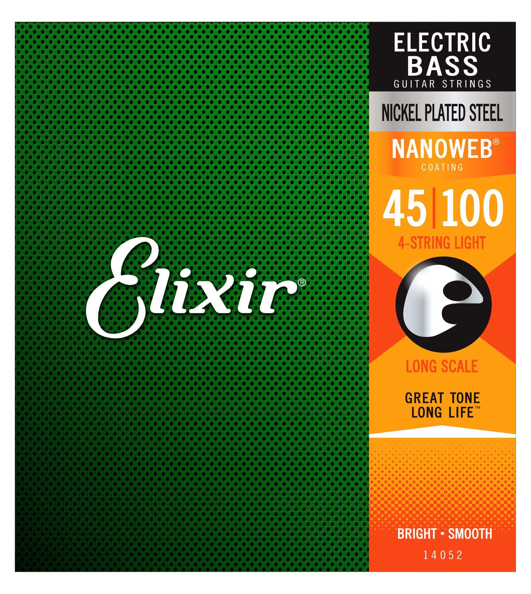 Elixir 14052 E-Bass Nanoweb Long Scale Light