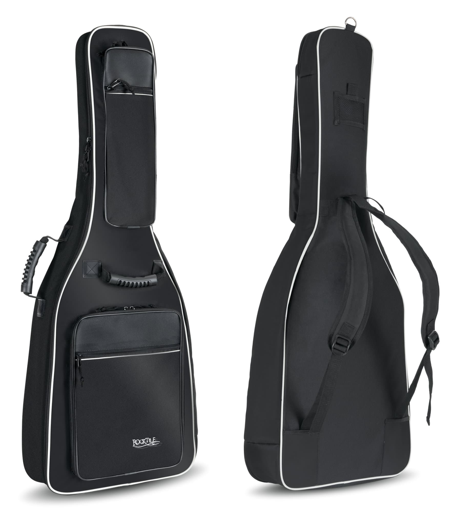 Rocktile Klassik-Gitarrentasche Deluxe - gepolstert mit Rucksackgarnitur Schwarz