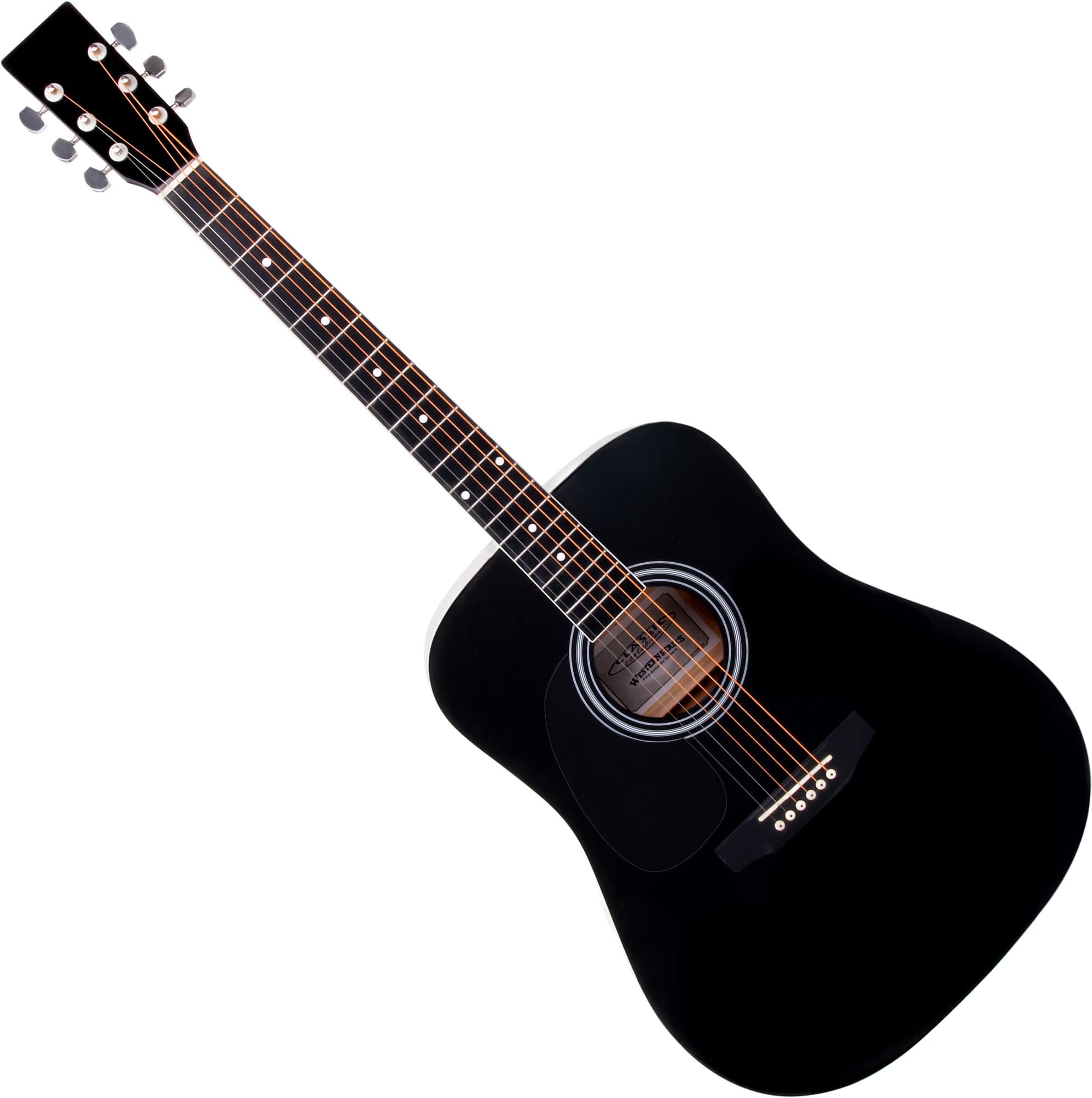 Classic Cantabile WS-10BK-LH Westerngitarre schwarz Linkshänder-Modell  - Retoure (Zustand: gut)