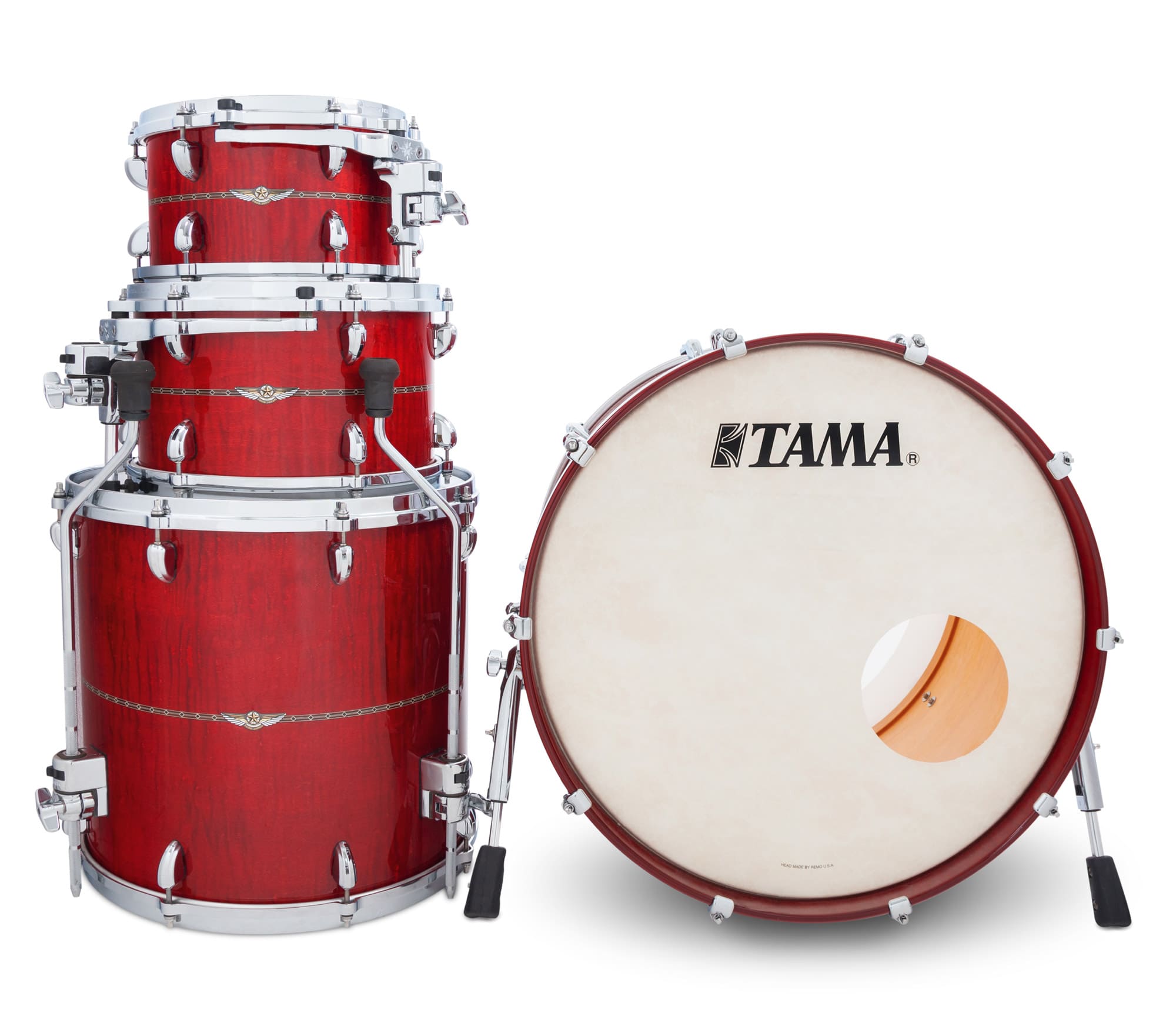 Tama TM42RZSS-RRCM Star Maple 22" 10" 12" 16" Shell Set Raspberry Curly Maple  - Retoure (Zustand: sehr gut)