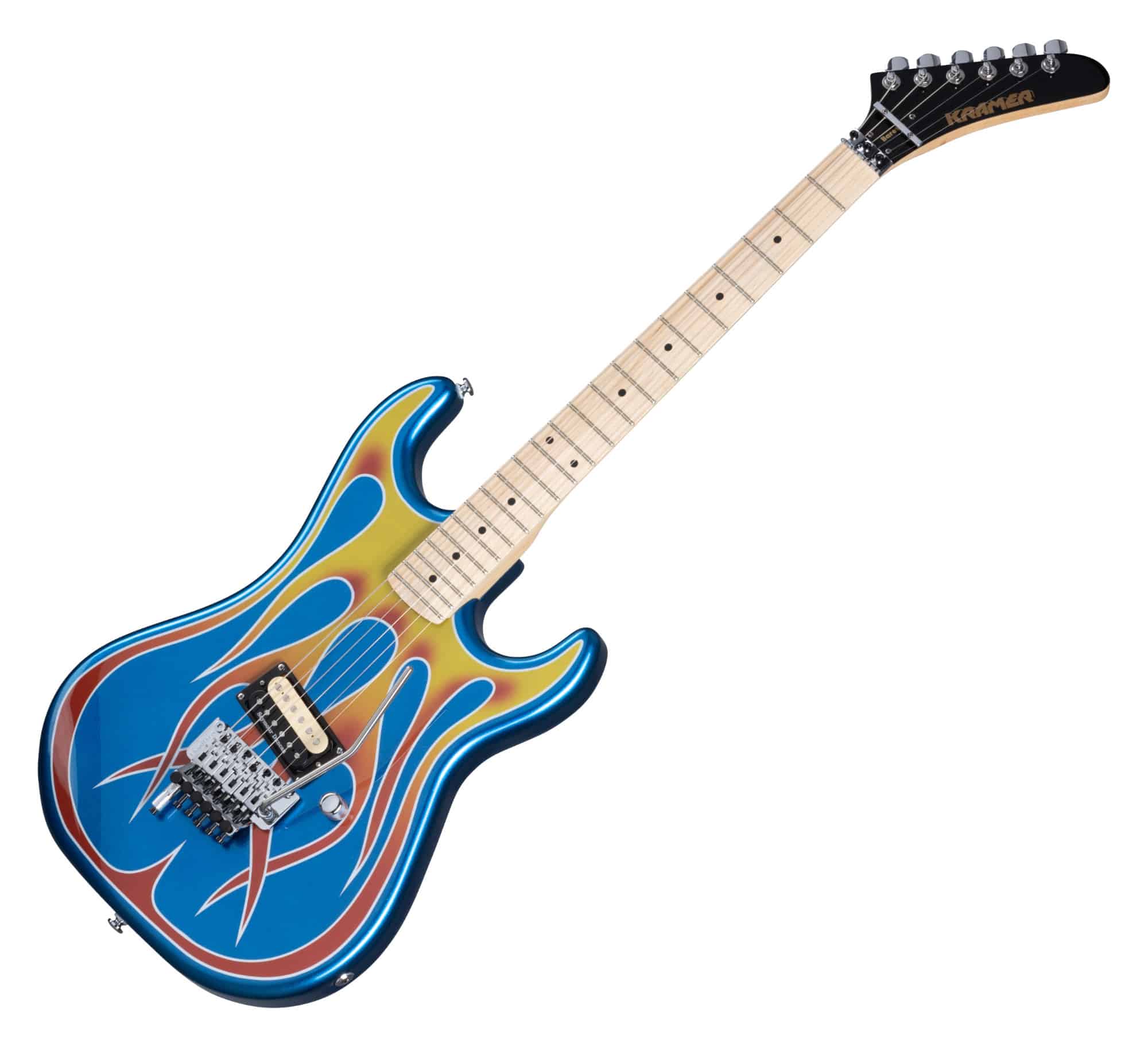 Kramer Baretta Custom Graphics "Hot Rod" Blue Sparkle with Flames  - Retoure (Zustand: sehr gut)