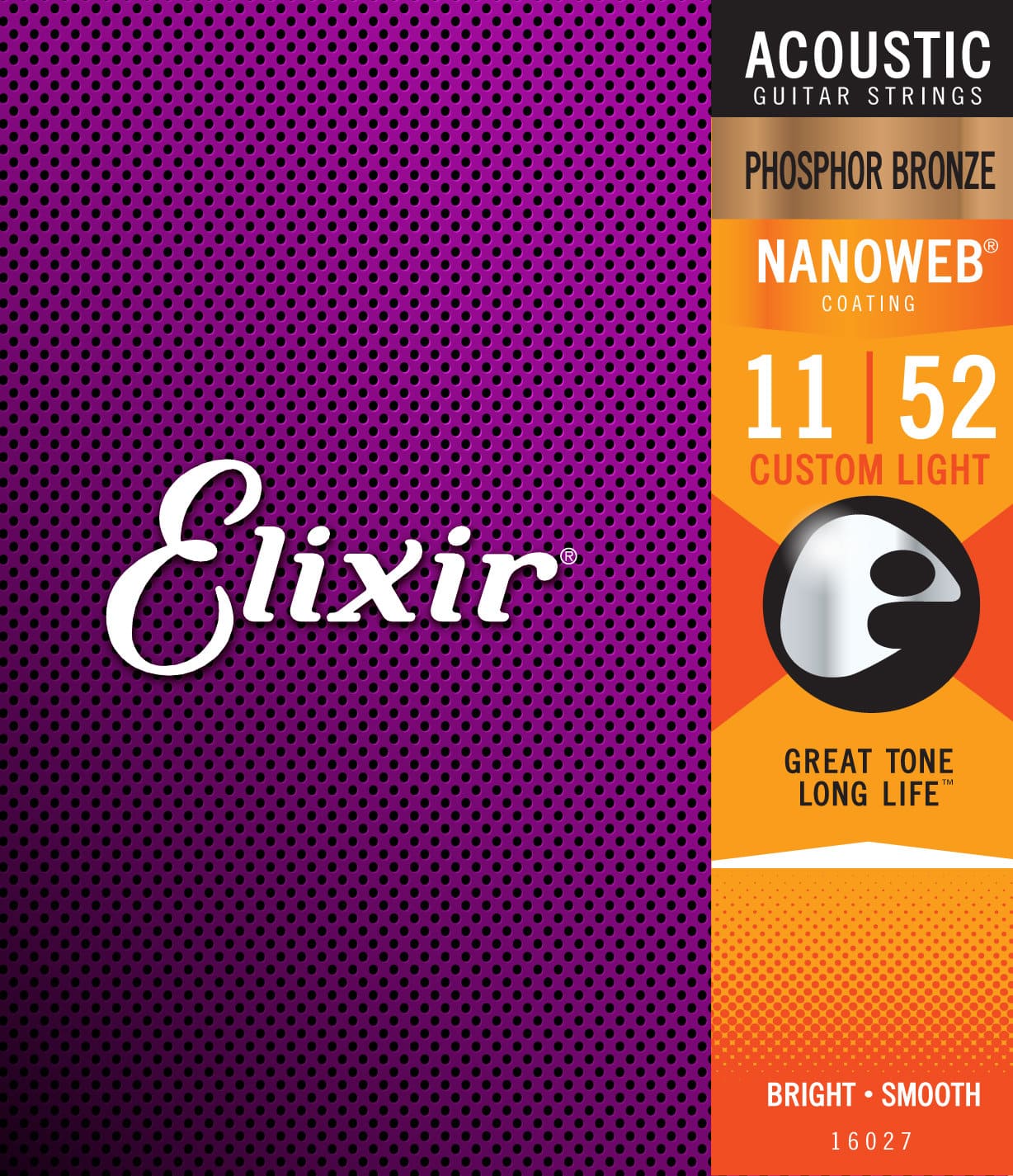 Elixir 16027 Akustik Phosphor Nanoweb Custom Light