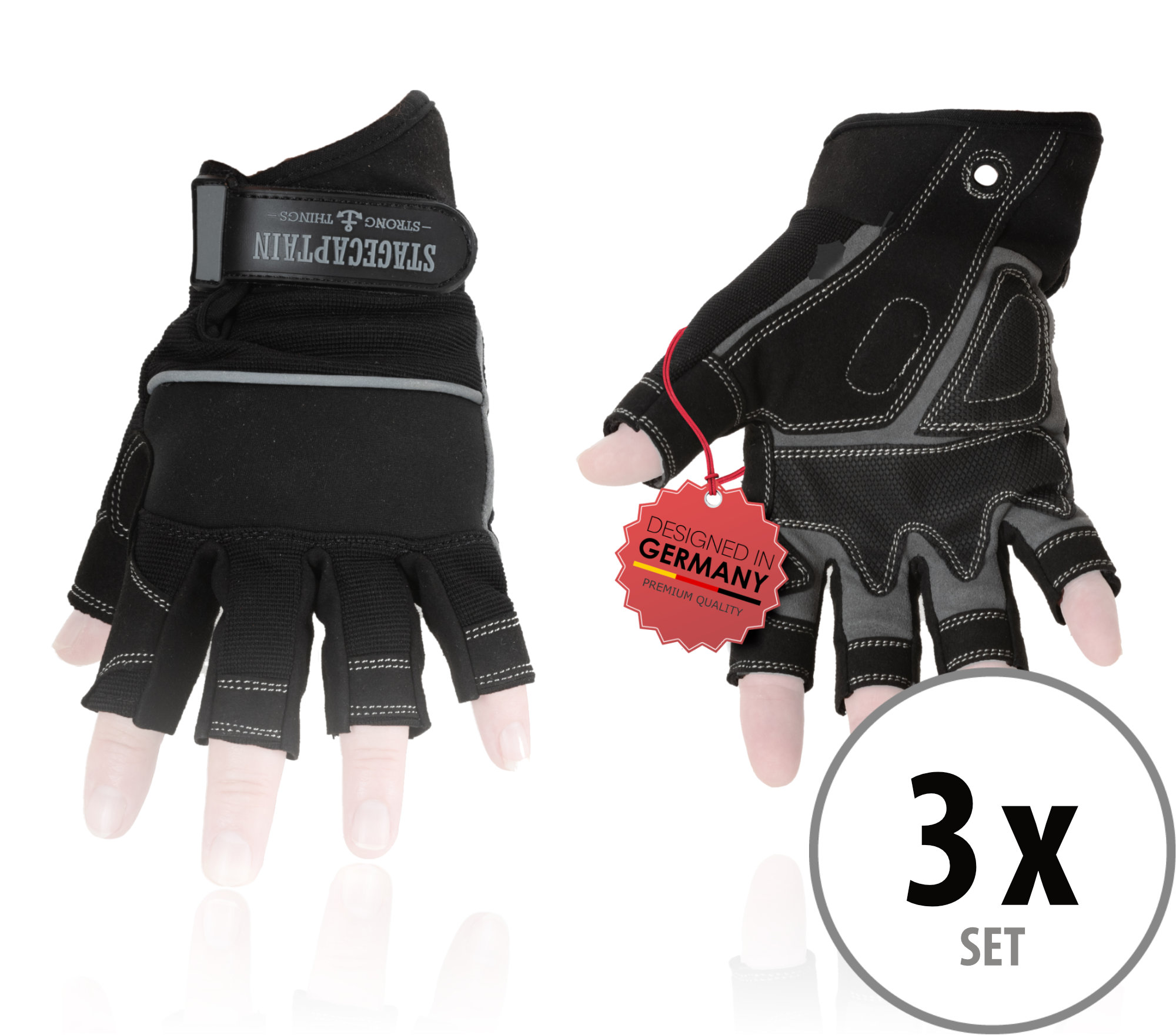 Stagecaptain RGL-0F Rigger Handschuhe Größe M 3x Set