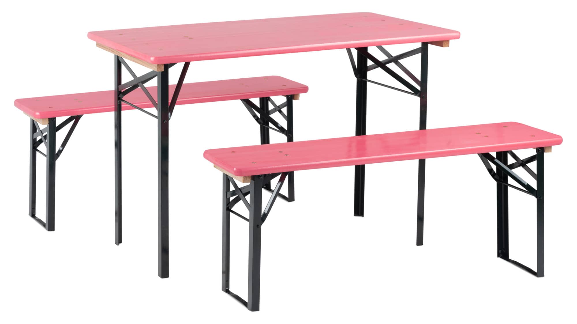 Stagecaptain Hirschgarten Bierzeltgarnitur für Balkon 117 cm Pink  - Retoure (Zustand: gut)