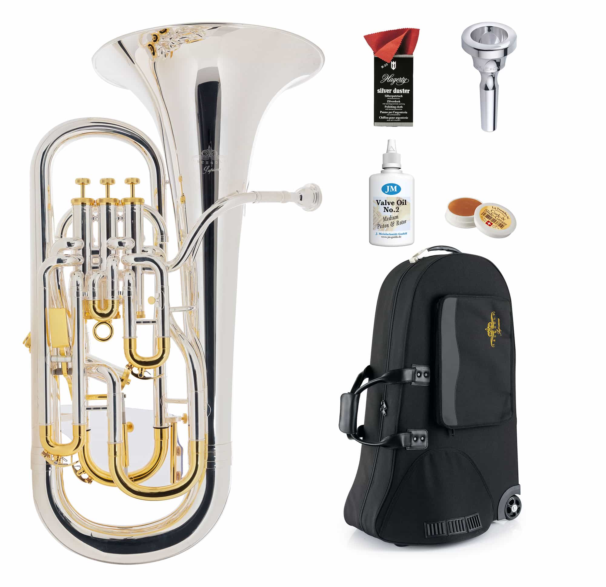 Lechgold Supreme EU-310S Euphonium versilbert Deluxe Set