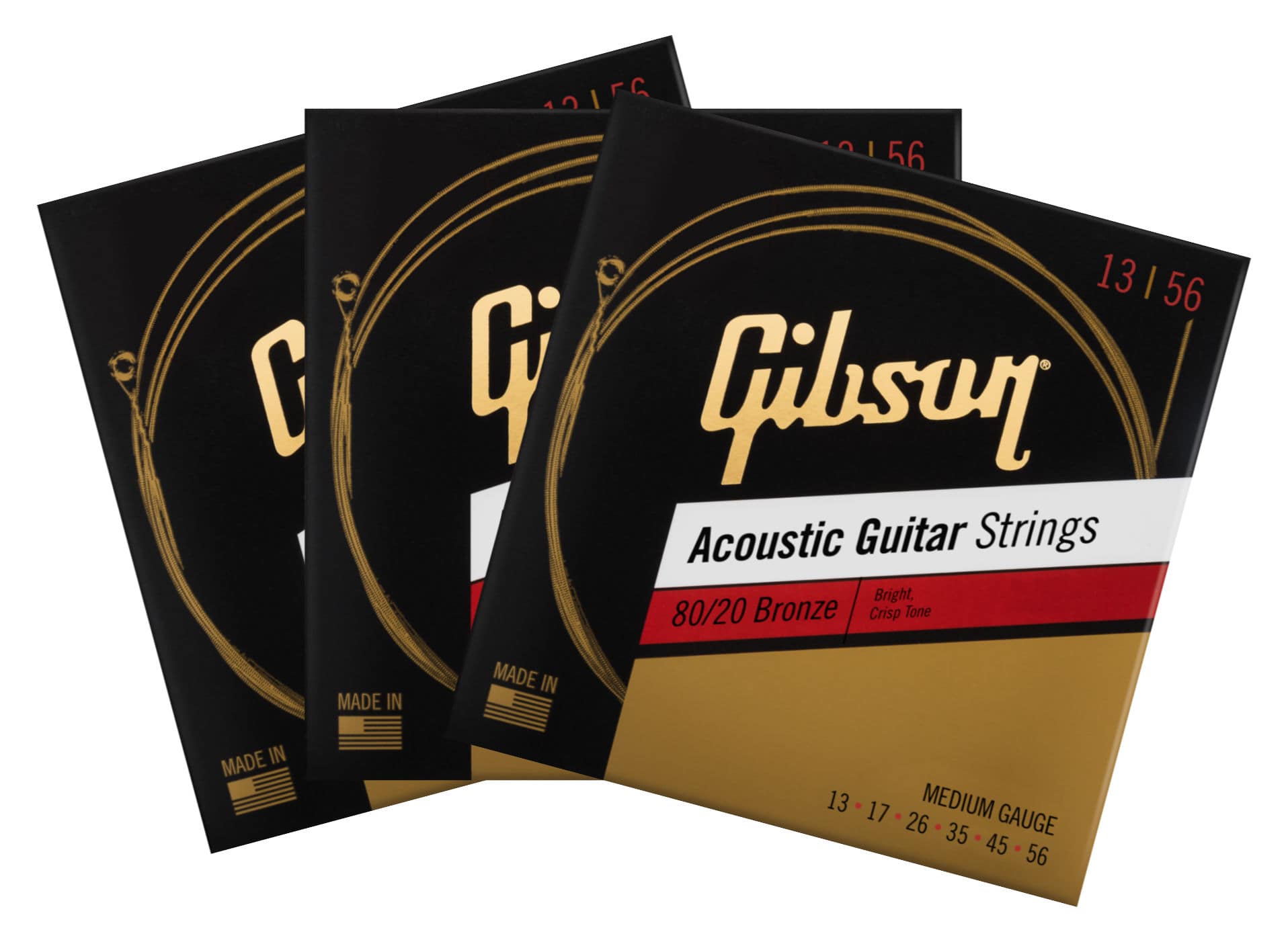 Gibson SAG-BRW13 80/20 Bronze Acoustic 013-056 3er Set