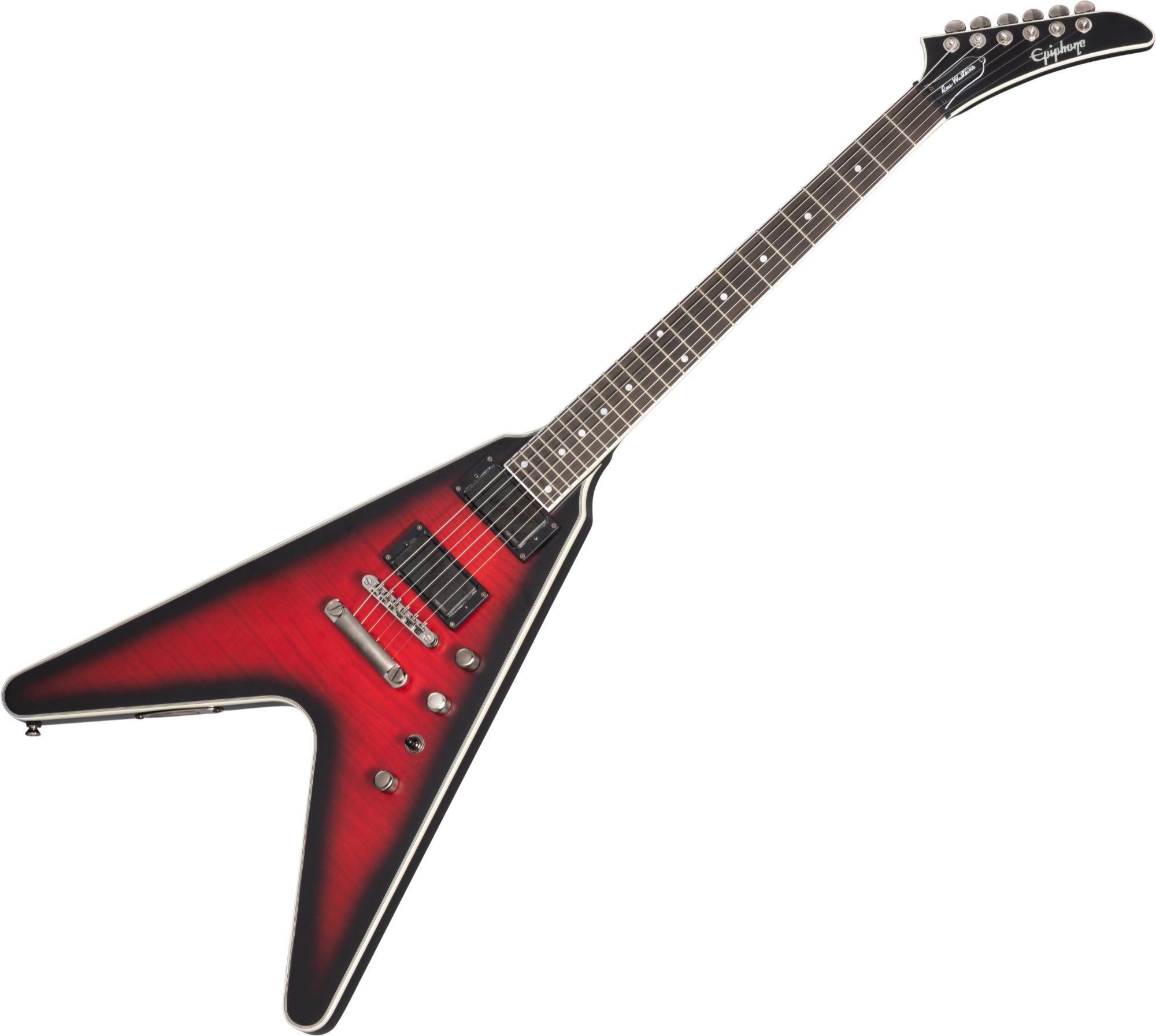 Epiphone Dave Mustaine Flying V Prophecy Aged Dark Red Burst