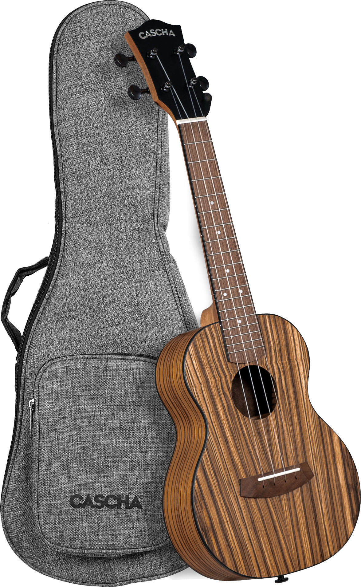 Cascha Konzert Ukulele Zebra Wood