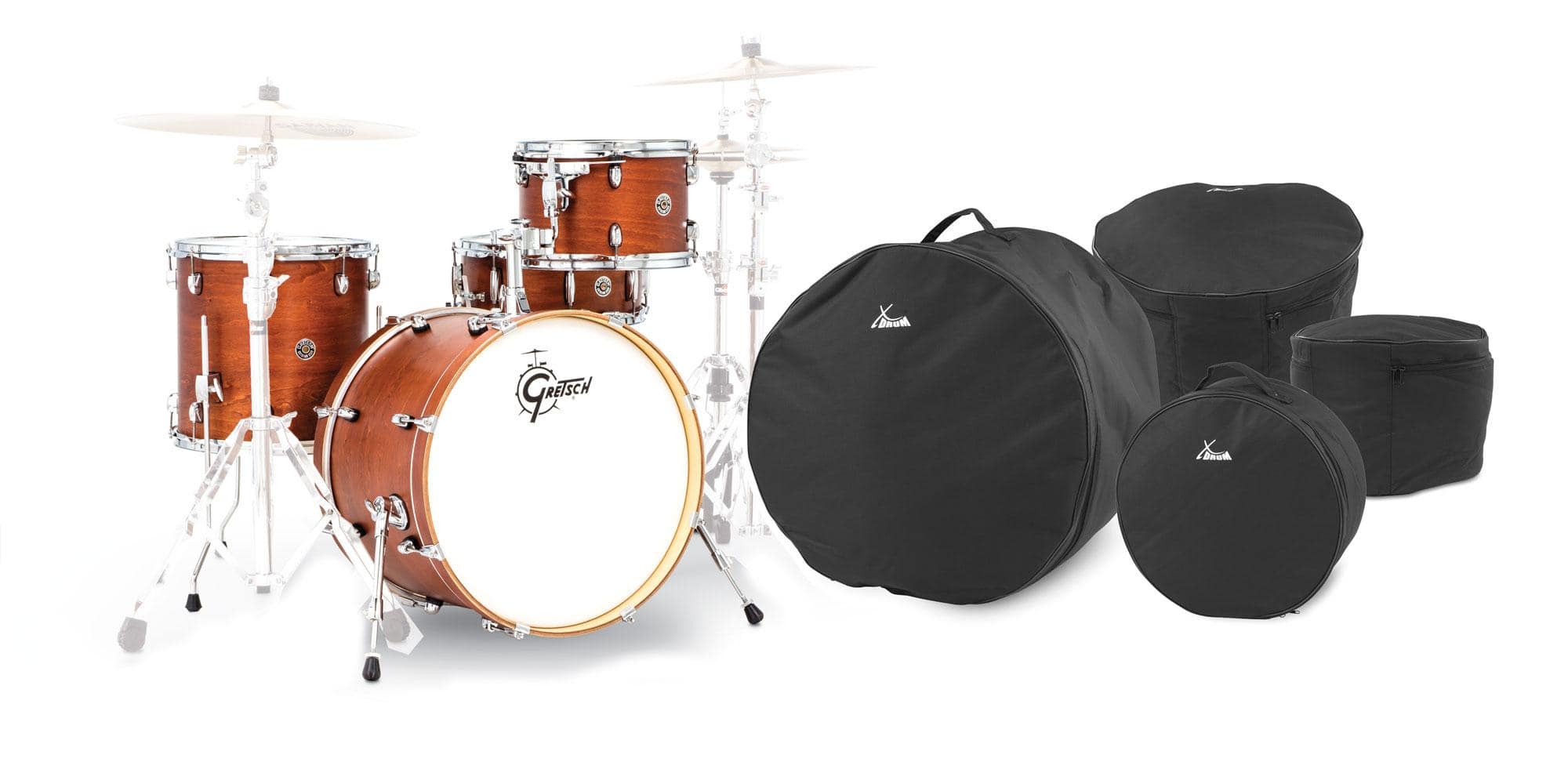 Gretsch CT1-J404-SWG Catalina Club Shellset Satin Walnut Glaze Set inkl. Gigbags