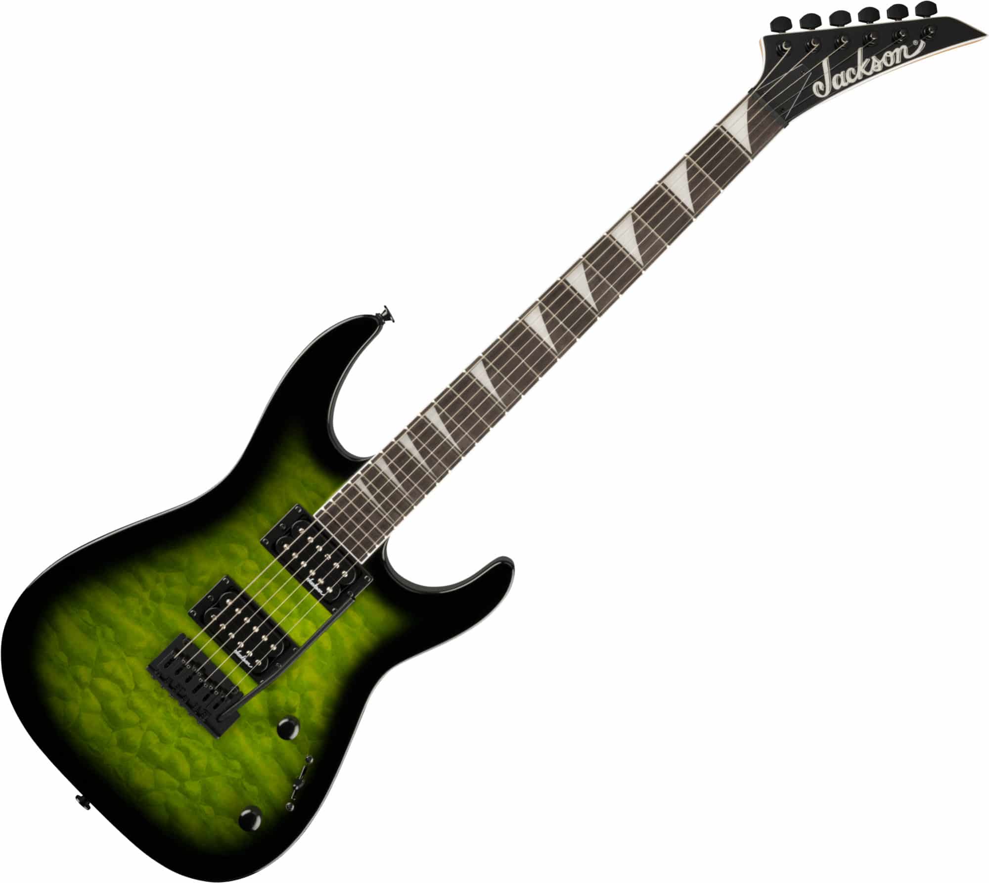 Jackson JS Series Dinky JS20 DKQ 2PT Transparent Green Burst