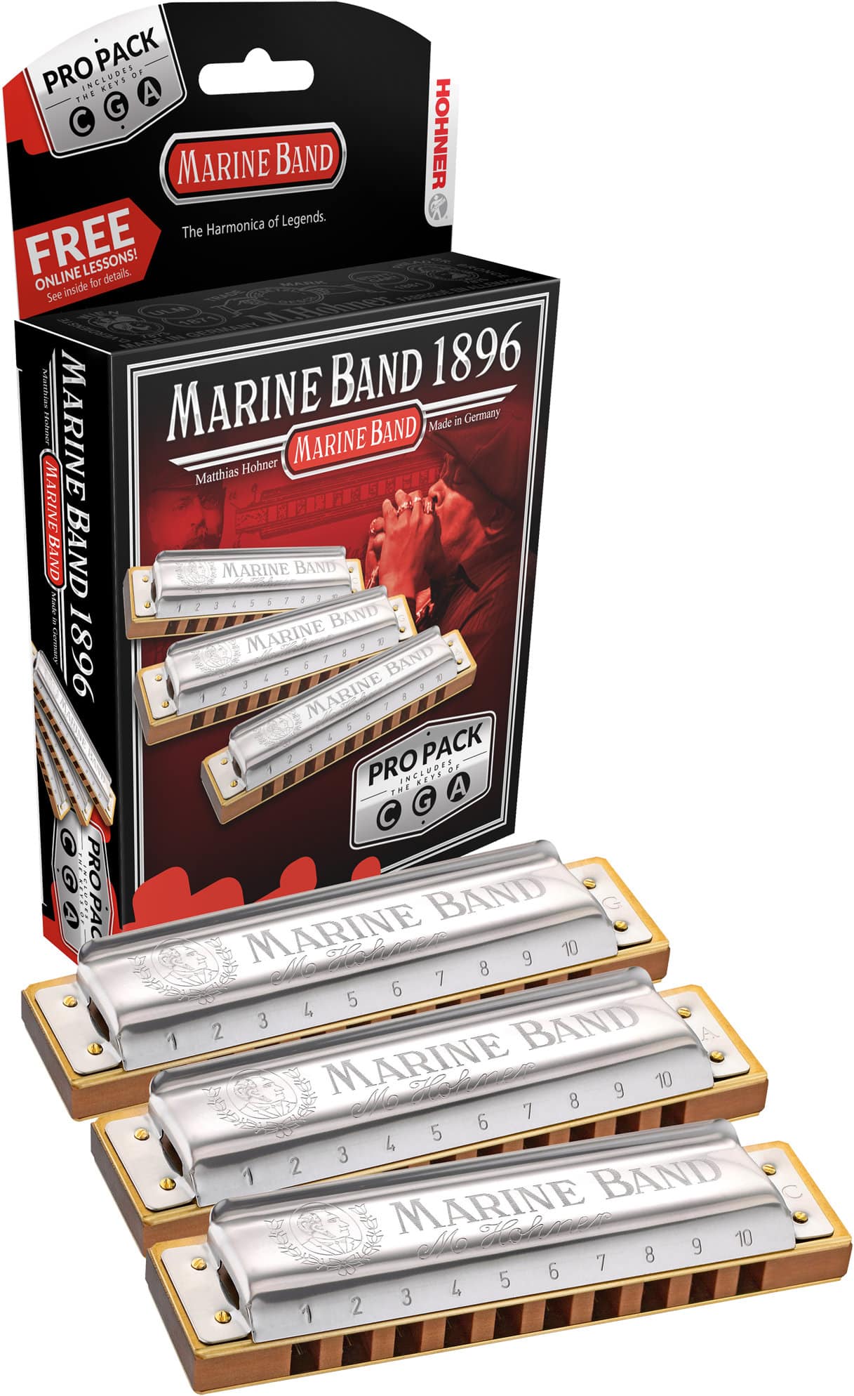 Hohner Marine Band Classic Mundharmonika C/G/A