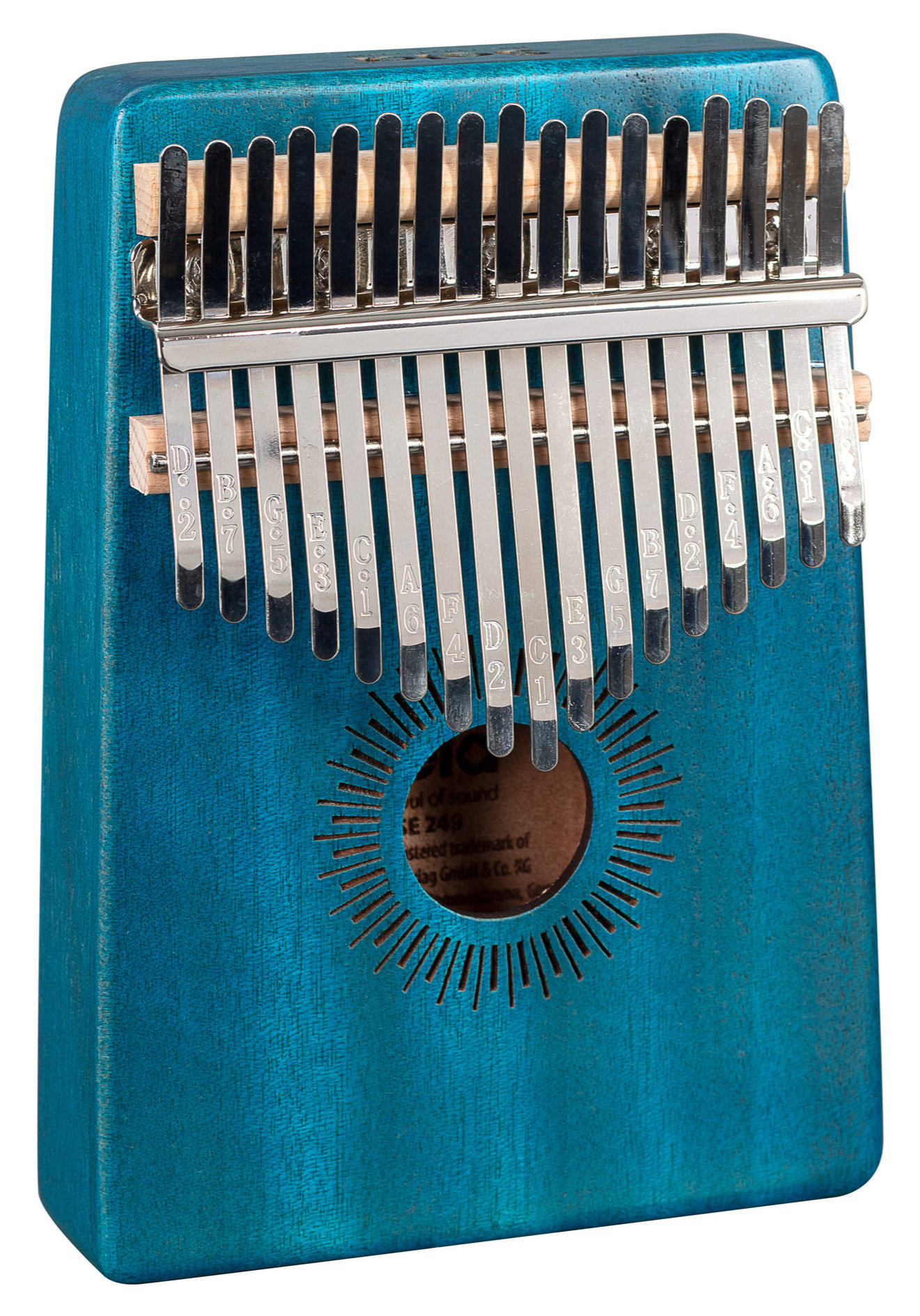 Sela SE 249 Kalimba Mahagoni 17 Blau