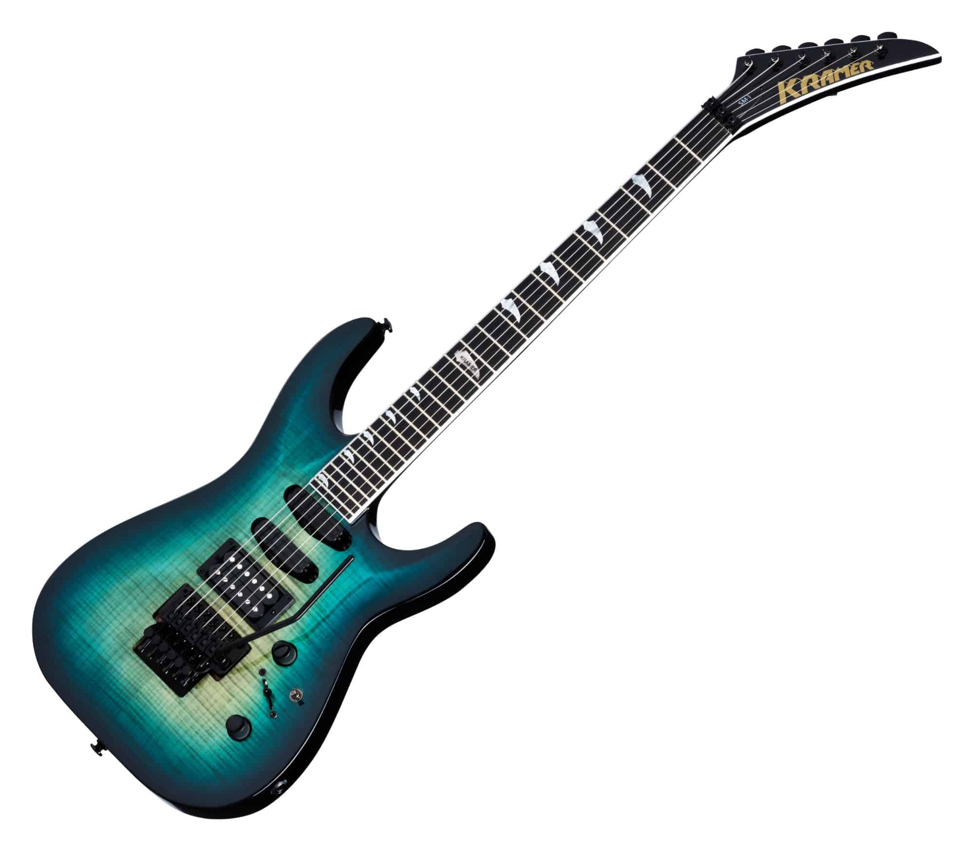 Kramer SM-1 Figured E-Gitarre Caribbean Blue Perimeter  - 1A Showroom Modell (Zustand: wie neu, in OVP)