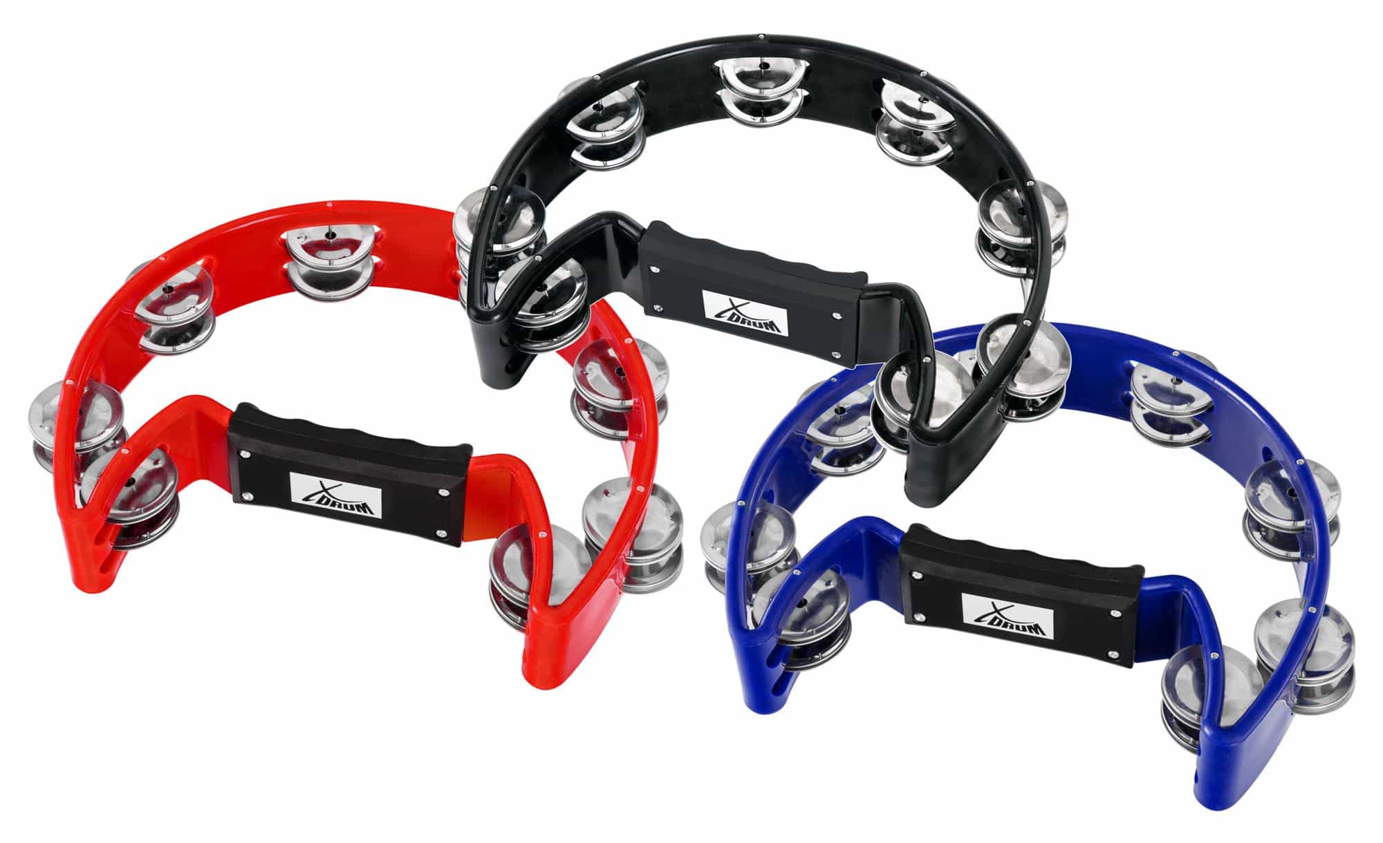 3er Set XDrum TM-1 Hand Tambourin Multicolor