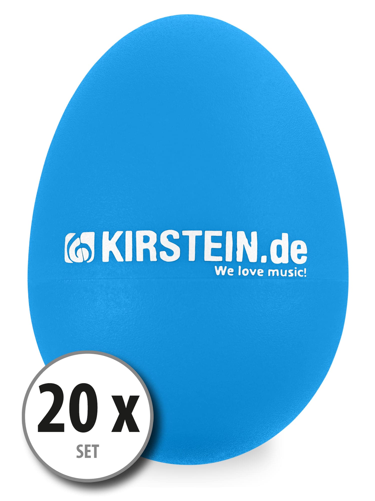 20x Kirstein ES-10B Egg Shaker blau Medium Set