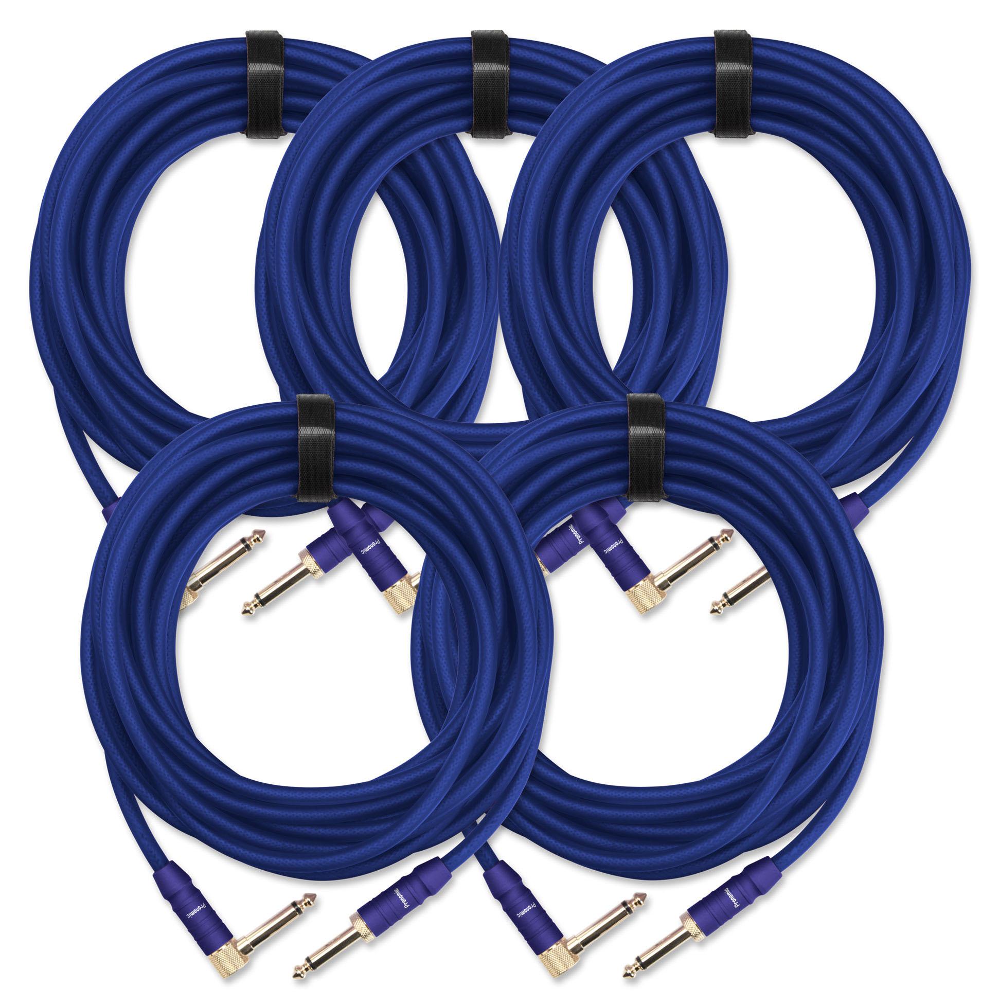 Pronomic Trendline INST-6B Instrumentenkabel 6m blau 5x Set