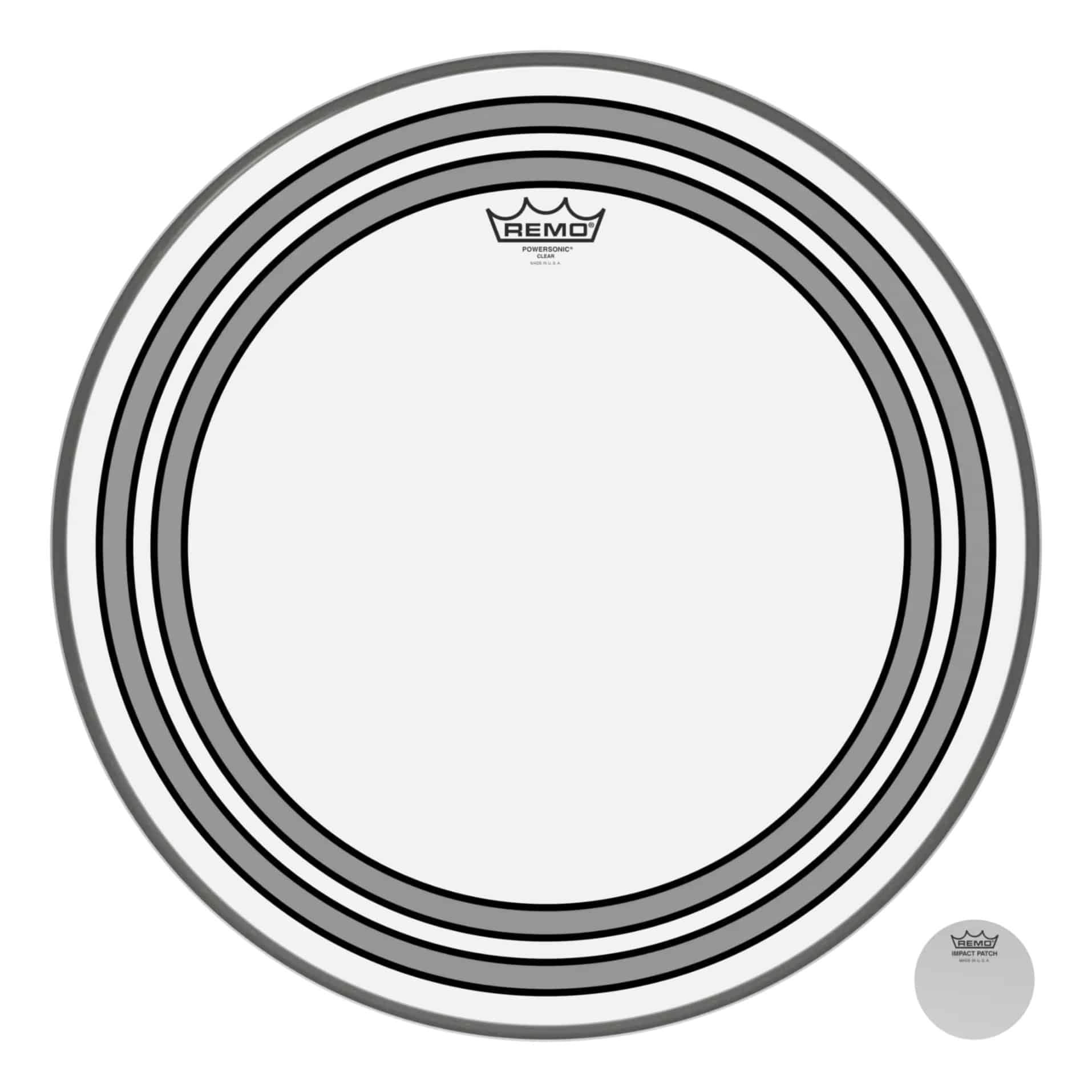 Remo 20" Powersonic Clear Bass Drum