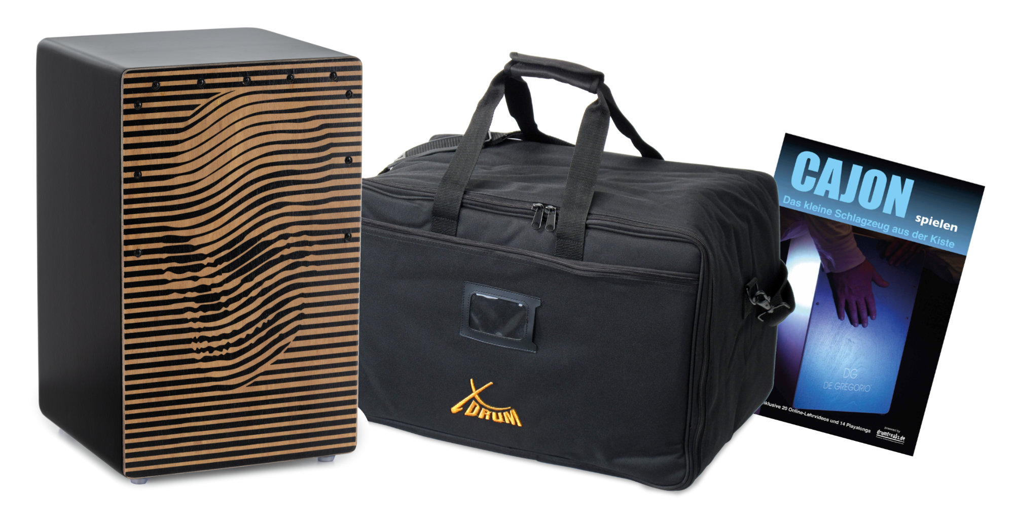 XDrum Design Series Cajon "Skull" Set inkl. Tasche + Schule