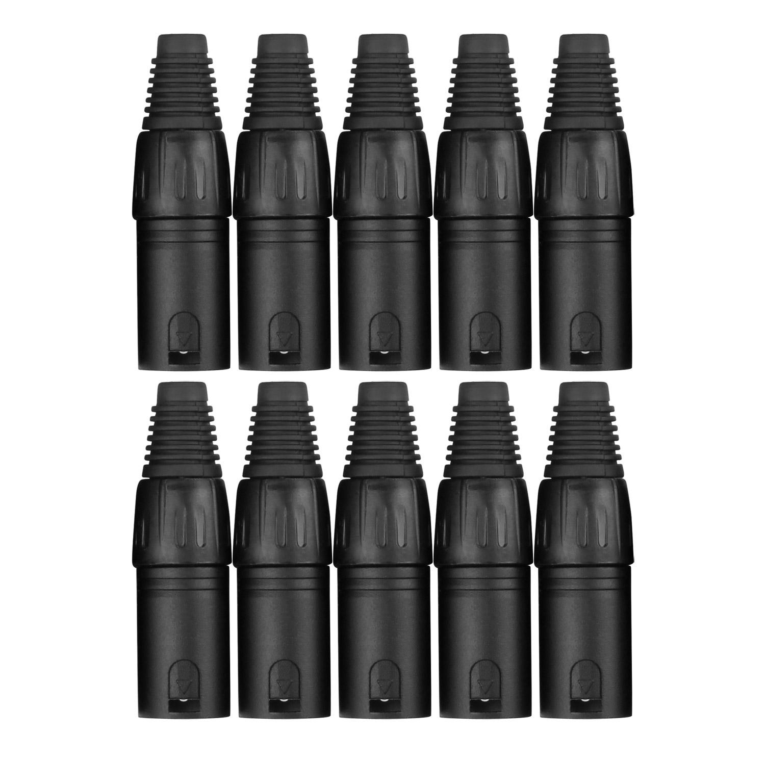 Pronomic XMPLUG Black XLR Stecker male - 10er Pack