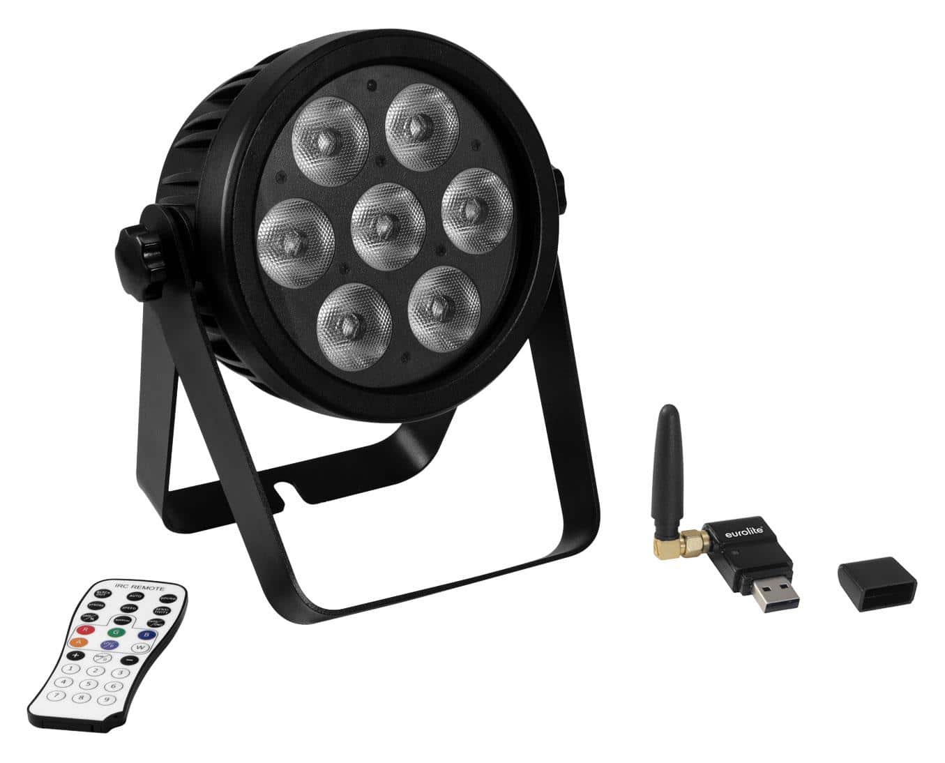 Eurolite LED 7C-7 Silent Slim Spot QuickDMX Set