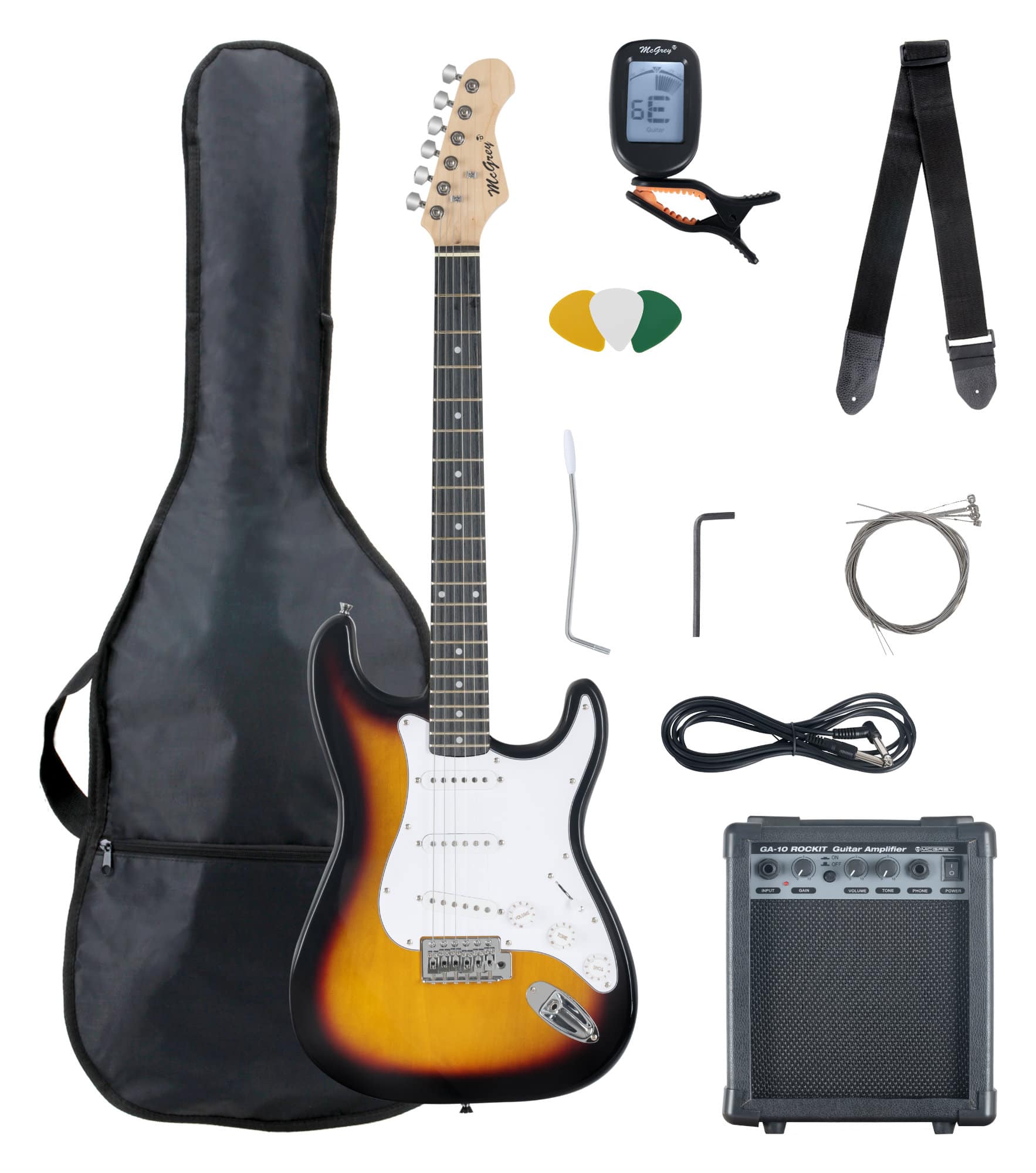 McGrey Rockit E-Gitarre ST-Komplettset Sunburst  - Retoure (Zustand: sehr gut)