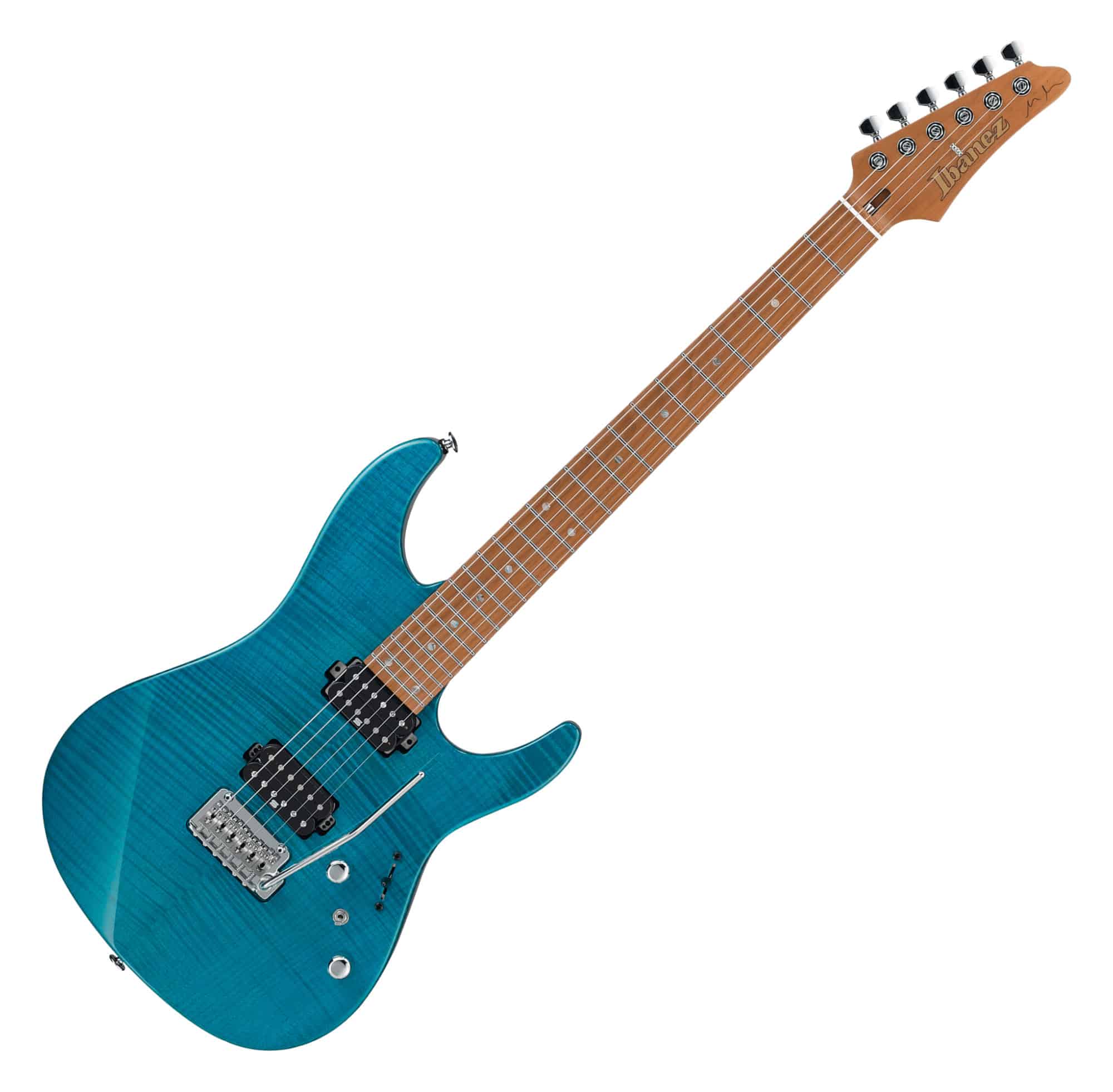 Ibanez MM1-TAB E-Gitarre Transparent Aqua Blue  - 1A Showroom Modell (Zustand: wie neu, in OVP)