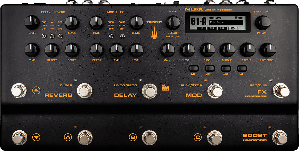 NUX Trident Gitarren Multieffekt mit Amp-Modeling