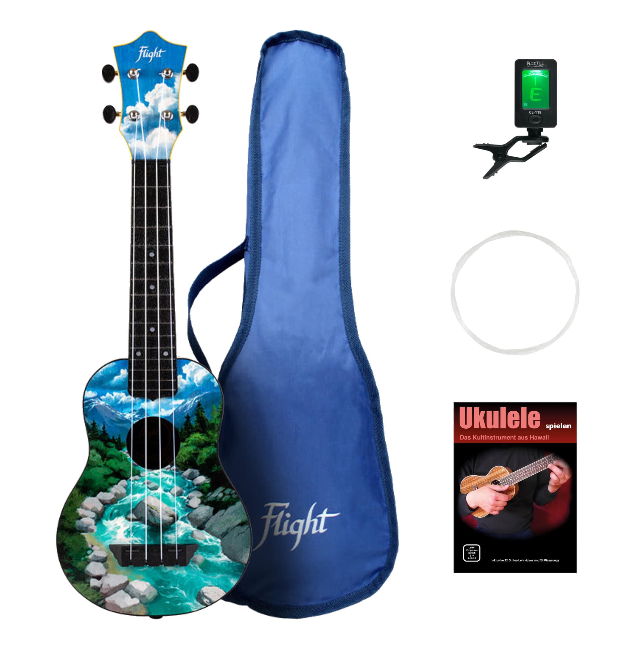 Flight TUS 30 SLO Travel Ukulele Set