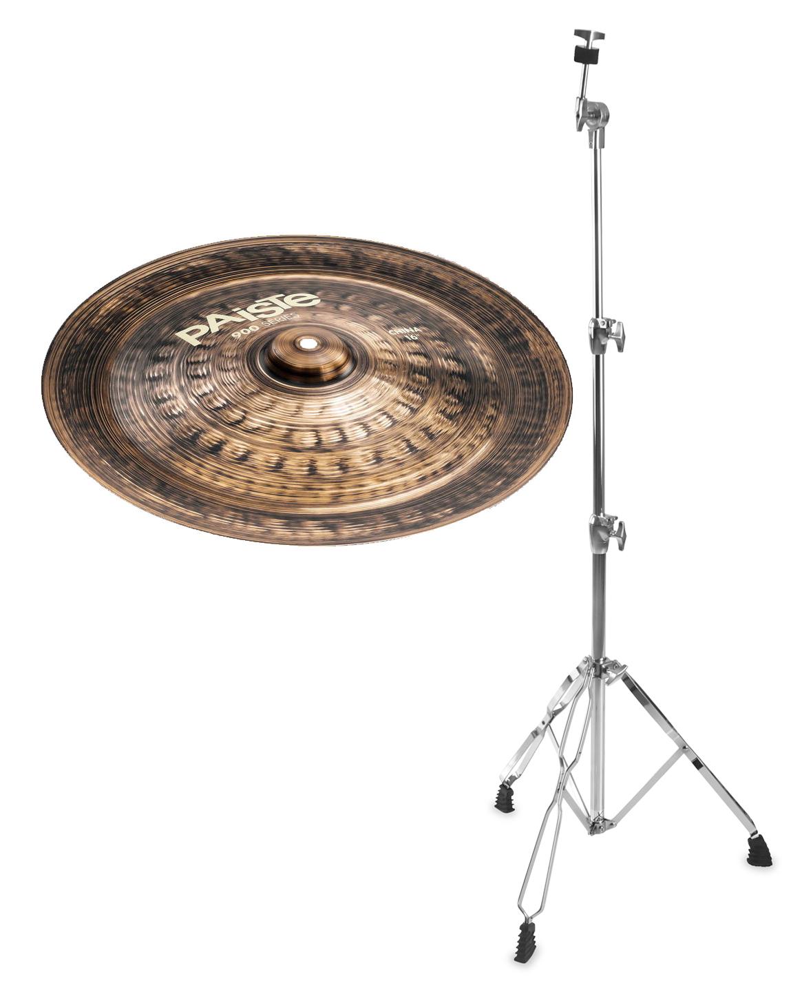 Paiste 900 Series 16" China + gerader Beckenständer SET