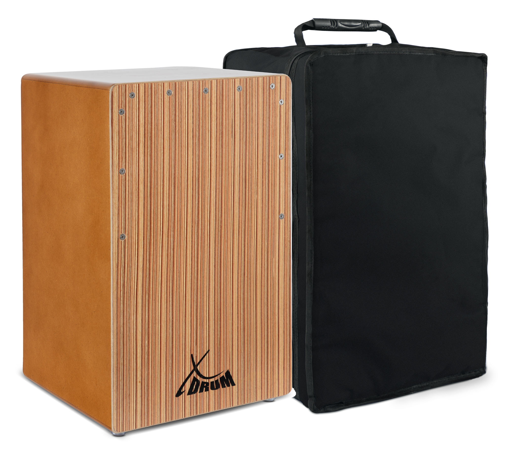 XDrum Cajon El Bajo Bass Port Walnut / Zebra inkl. Tasche  - Retoure (Zustand: sehr gut)