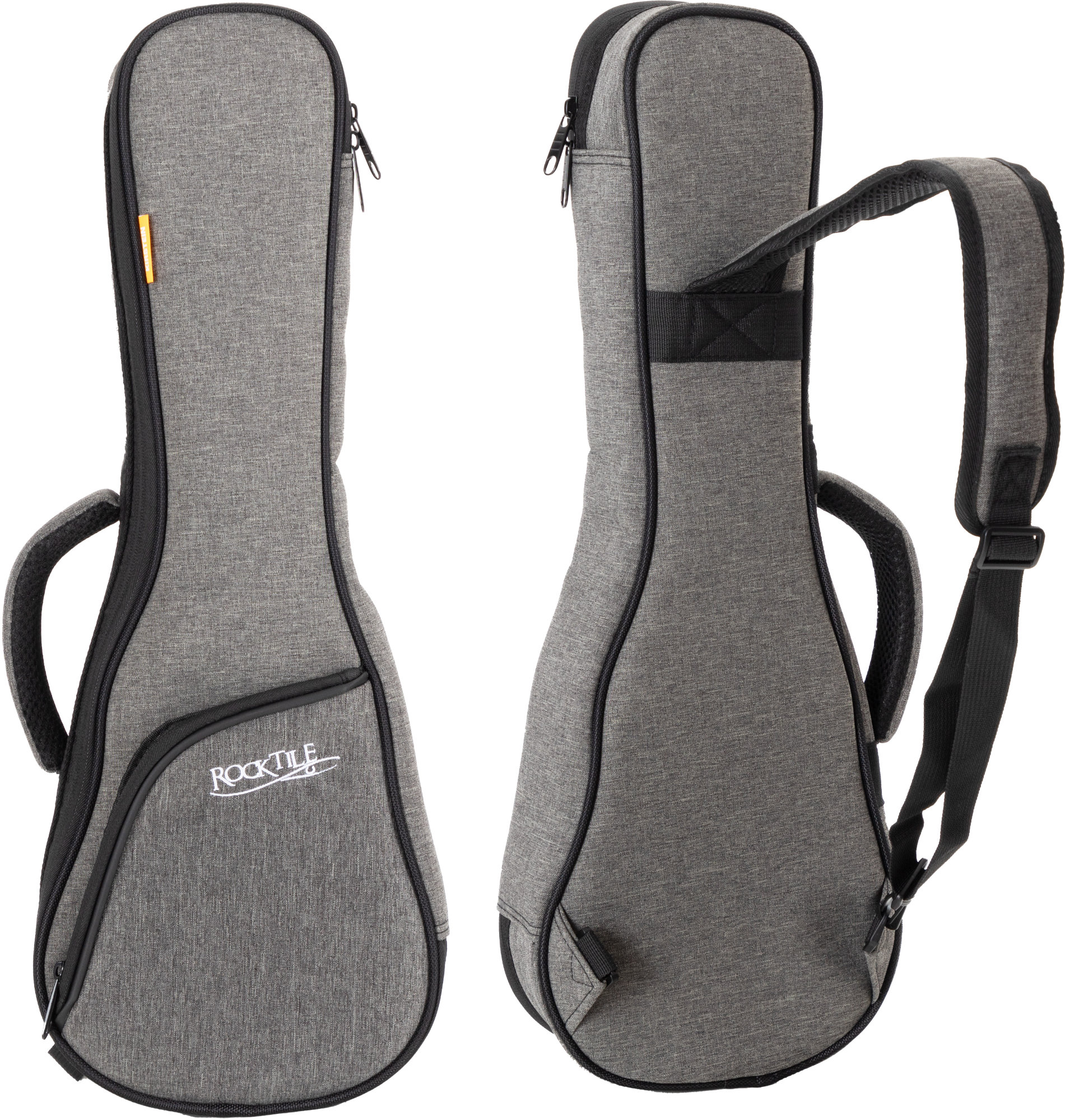 Rocktile Tasche für Sopran-Ukulele Grau/Schwarz