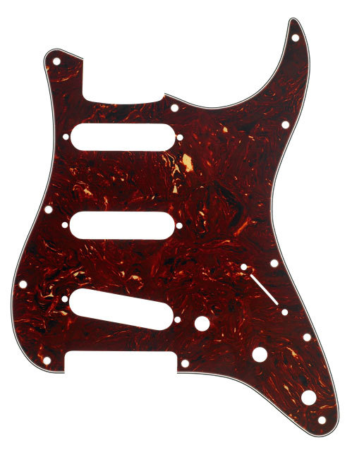 Fender Pickguard Strat SSS 4-ply Tortoise