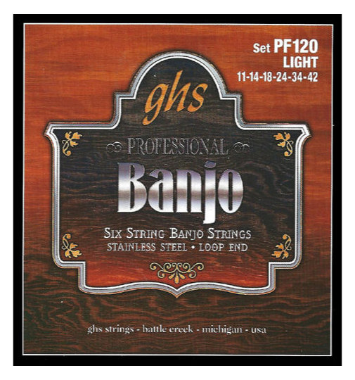 GHS PF120 Banjo Saiten Light für 6-String Banjo