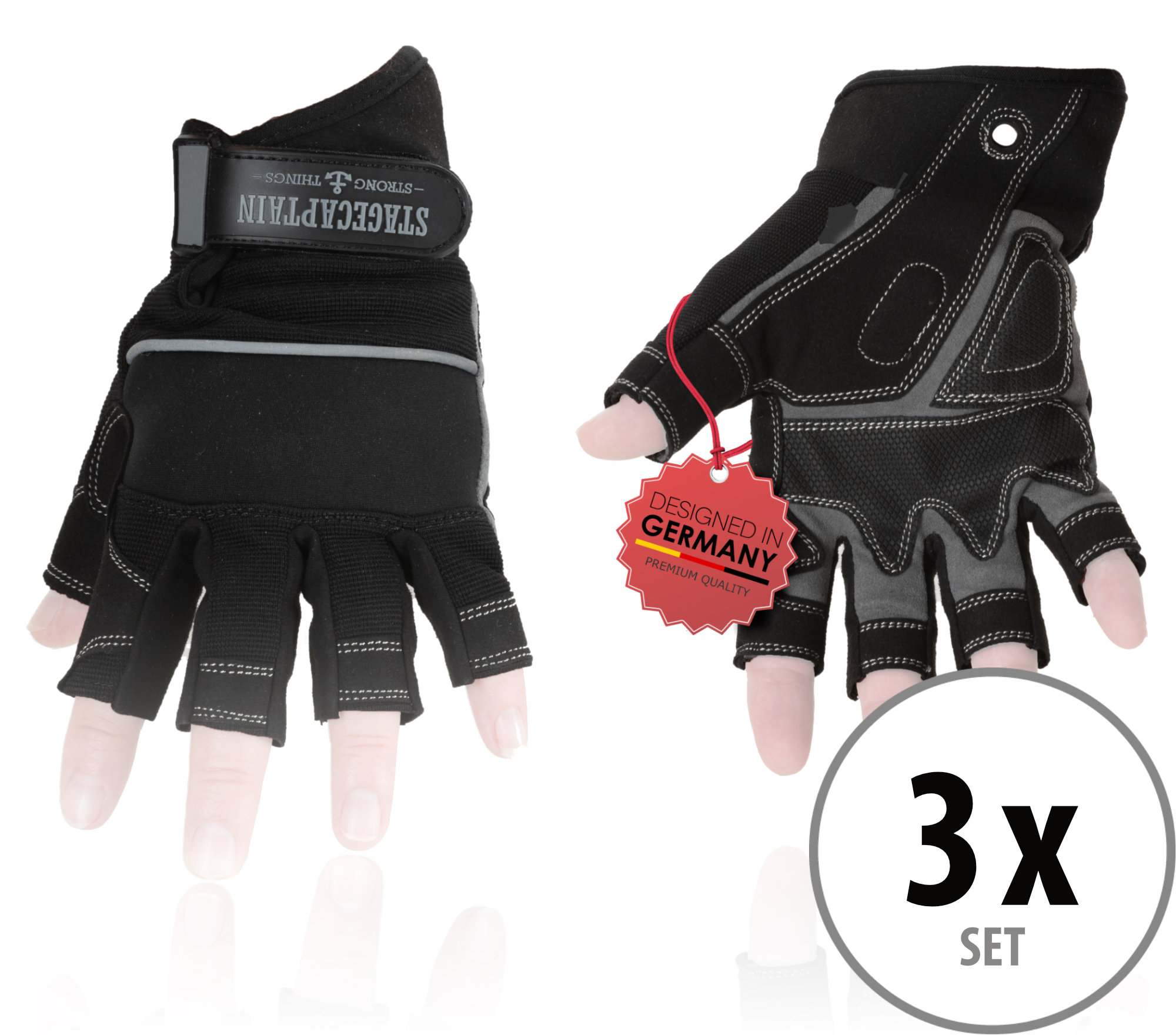 Stagecaptain RGL-0F Rigger Handschuhe Größe L 3x Set