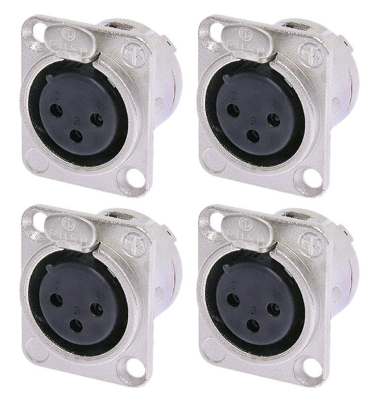 Neutrik NC3FDL1 XLR Einbaustecker female 4er Pack