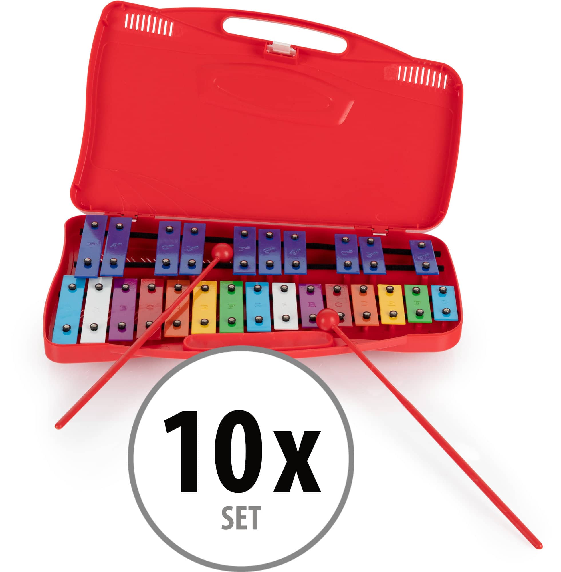 Classic Cantabile GSR-25 Sopran Glockenspiel chromatisch 10x Set