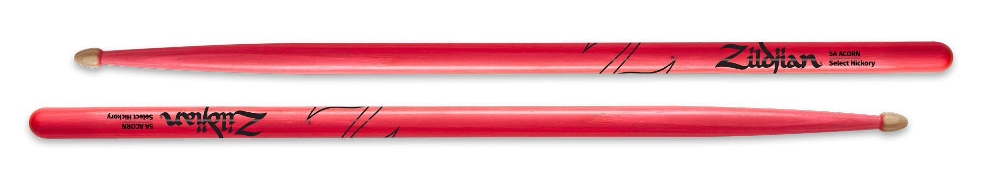 Zildjian 5A Acorn Drumsticks Neonpink